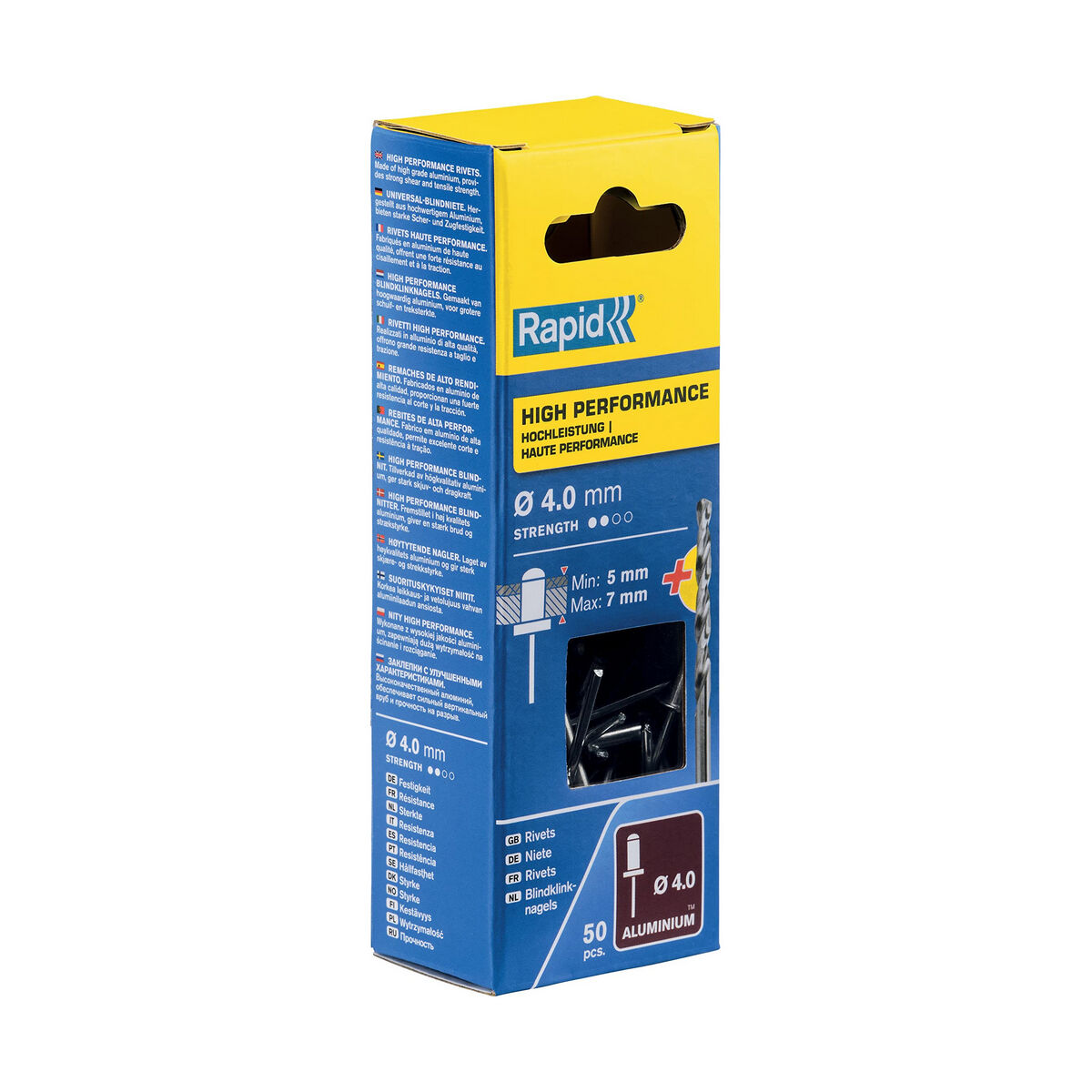 Rivetto Rapid 5001459 Punta da trapano Ø 4 x 10 mm Alluminio (50 Unità) 3 S7918120_1