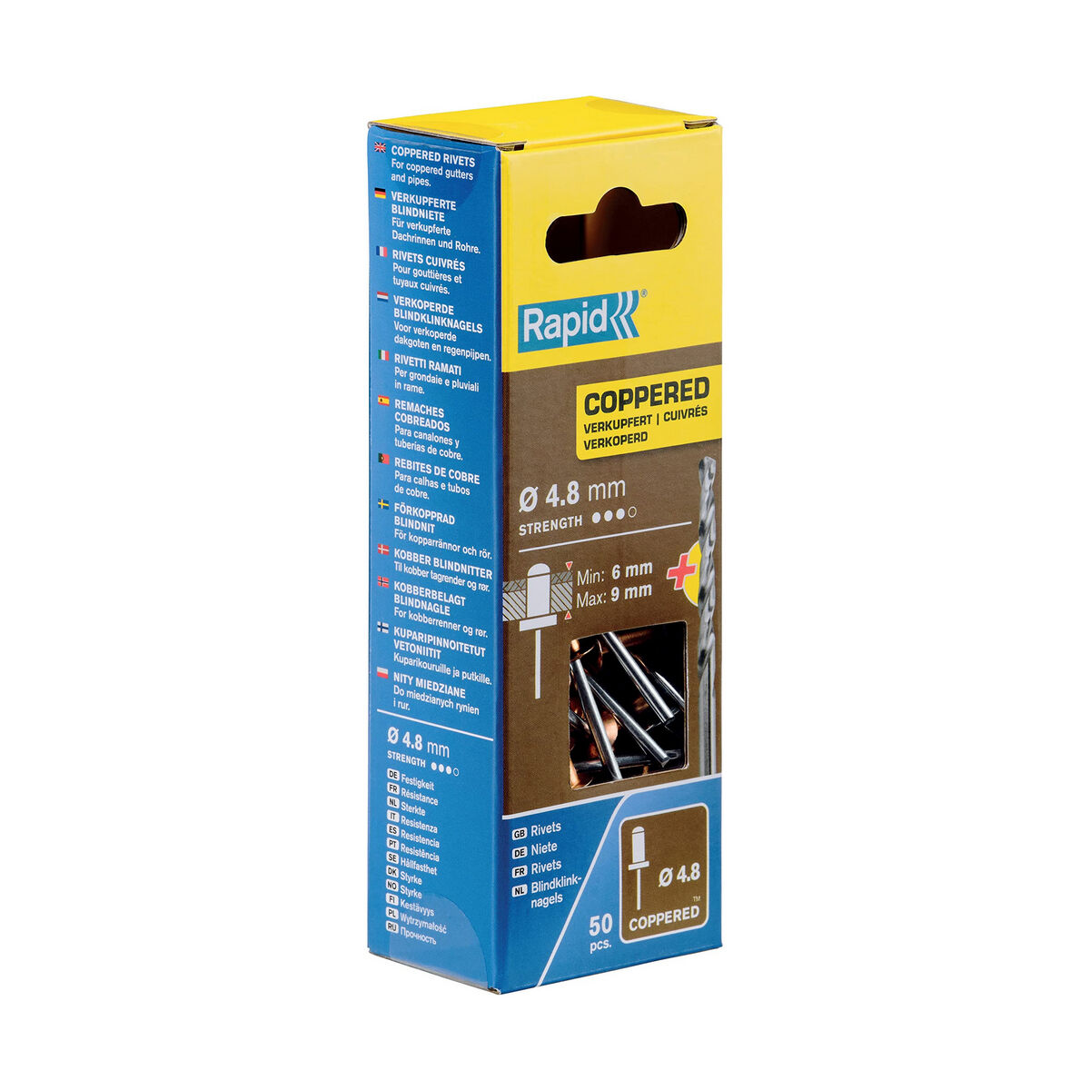 Rivetto Rapid 5001467 Punta da trapano Ø 4,8 x 12 mm Rame Alluminio (50 Unità) 3 S7918132_1