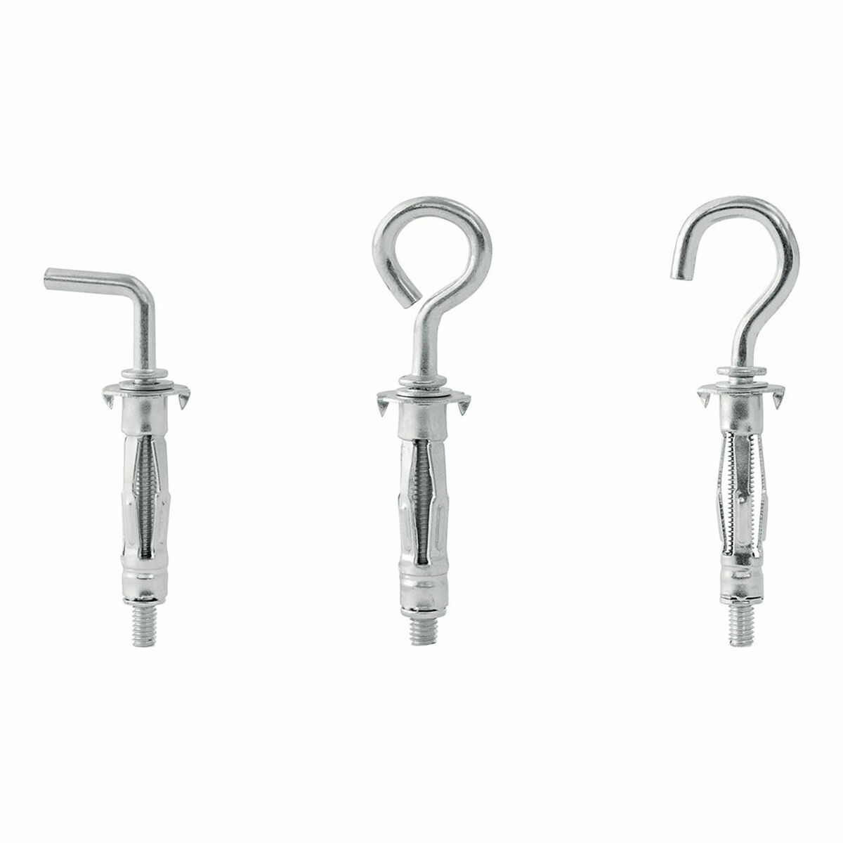 Set di ganci, bulloni ad occhio e appendiabiti Rapid Ø 8 x 32 mm Metallo Espansione 12 Unità 2 S7923684_0