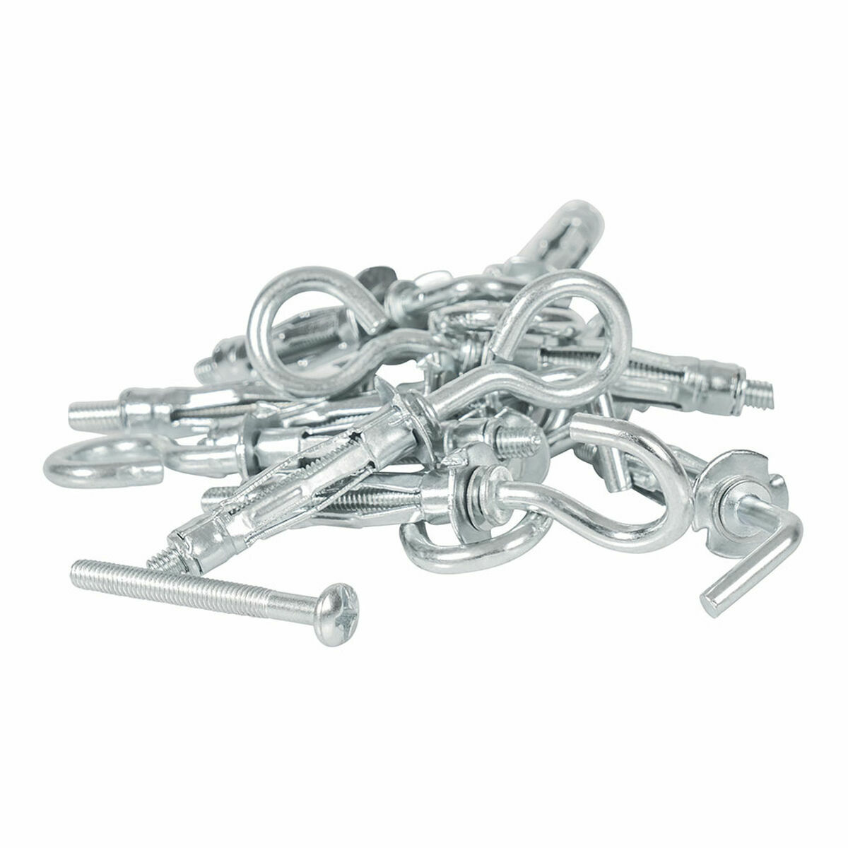 Set di ganci, bulloni ad occhio e appendiabiti Rapid Ø 8 x 32 mm Metallo Espansione 12 Unità 3 S7923684_1