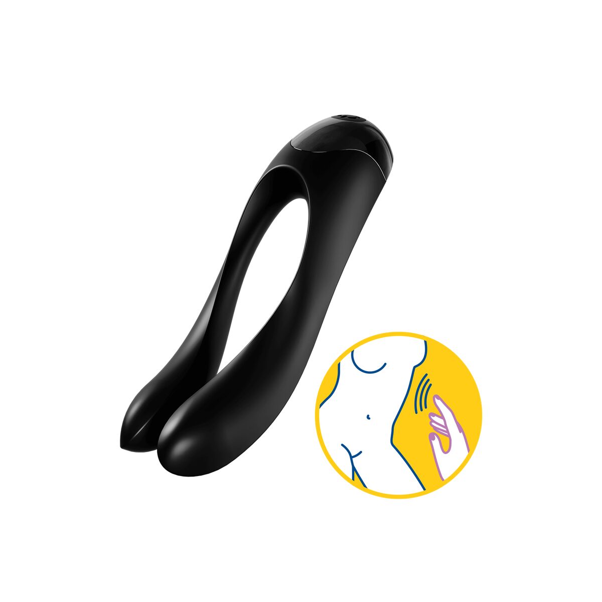 Massaggiatore di Coppia Satisfyer Candy Cane Nero 6 M0405299_4