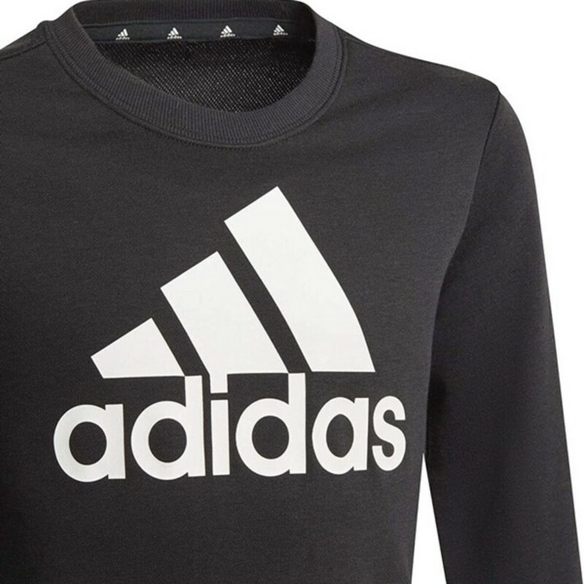 Felpa senza Cappuccio da Bambina G BL SWT Adidas GP0040 Nero 4 S2013338_2
