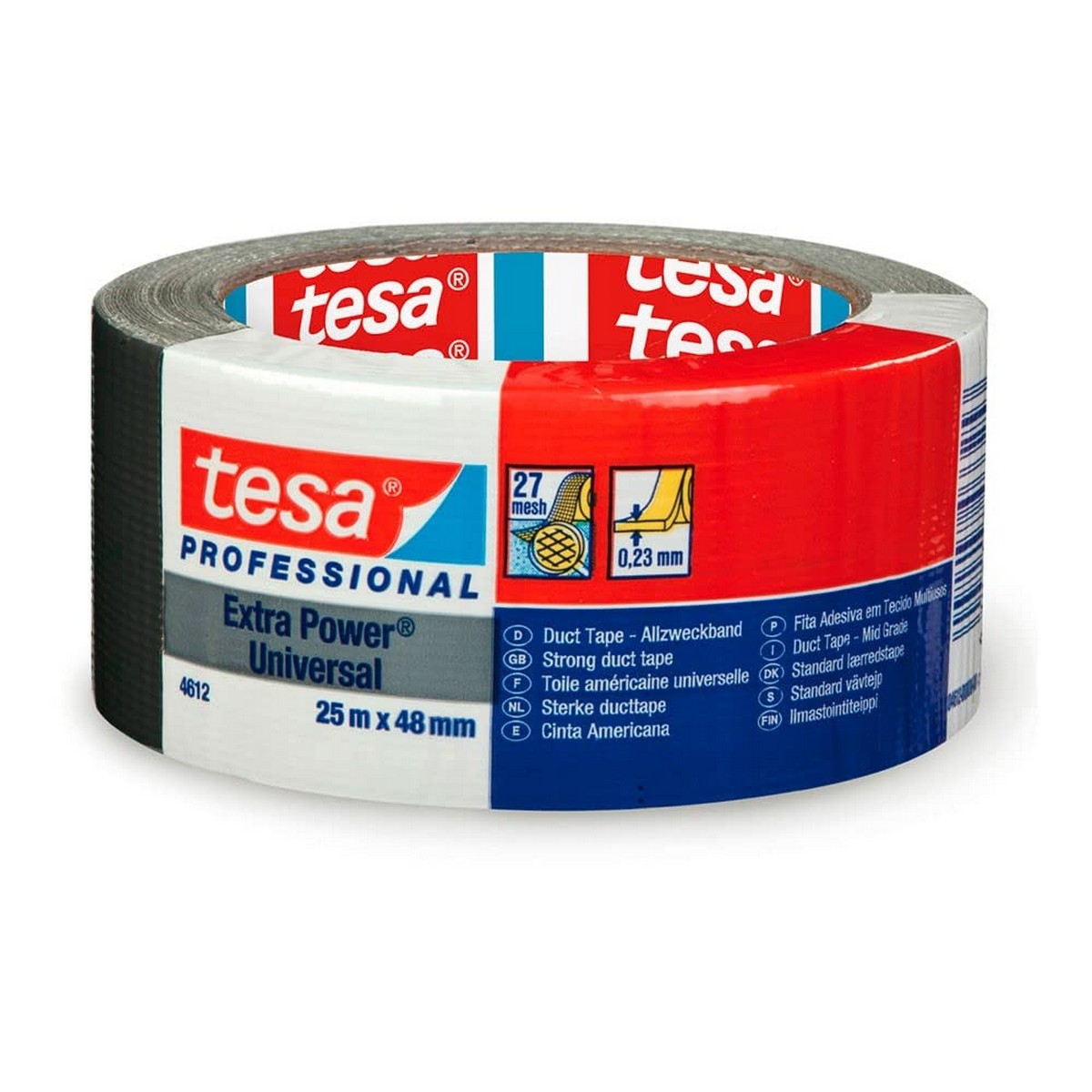 Nastro americano TESA Extra Power 4612 Universal Nero (25 m x 48 mm) 2 S7908159_0