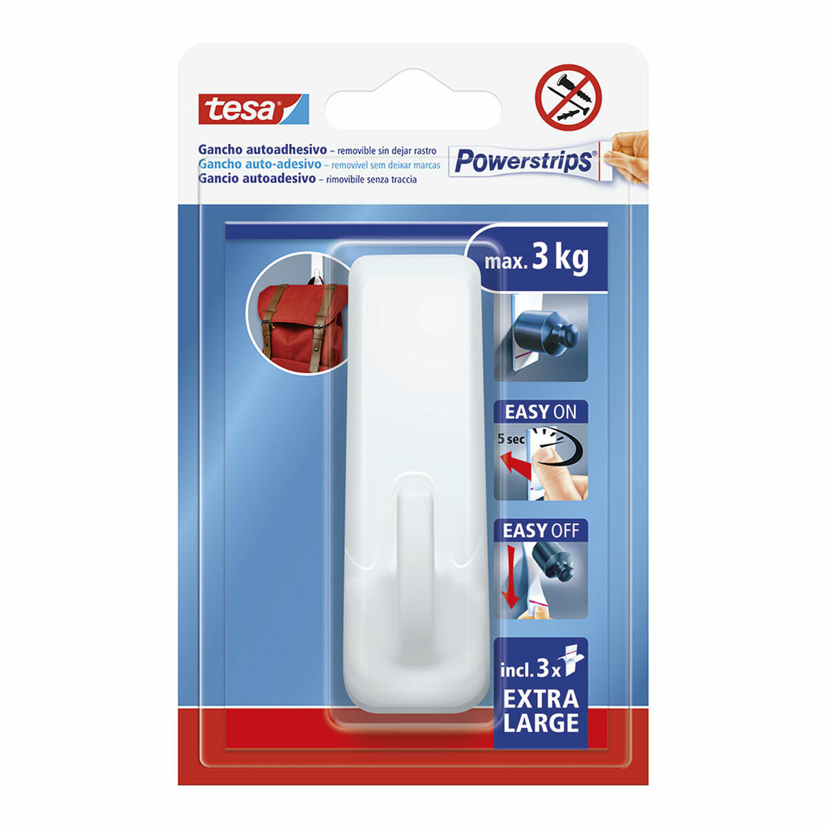 Gancio per appenderla TESA Powerstrips XL Autoadesivo 2 S7925823_0