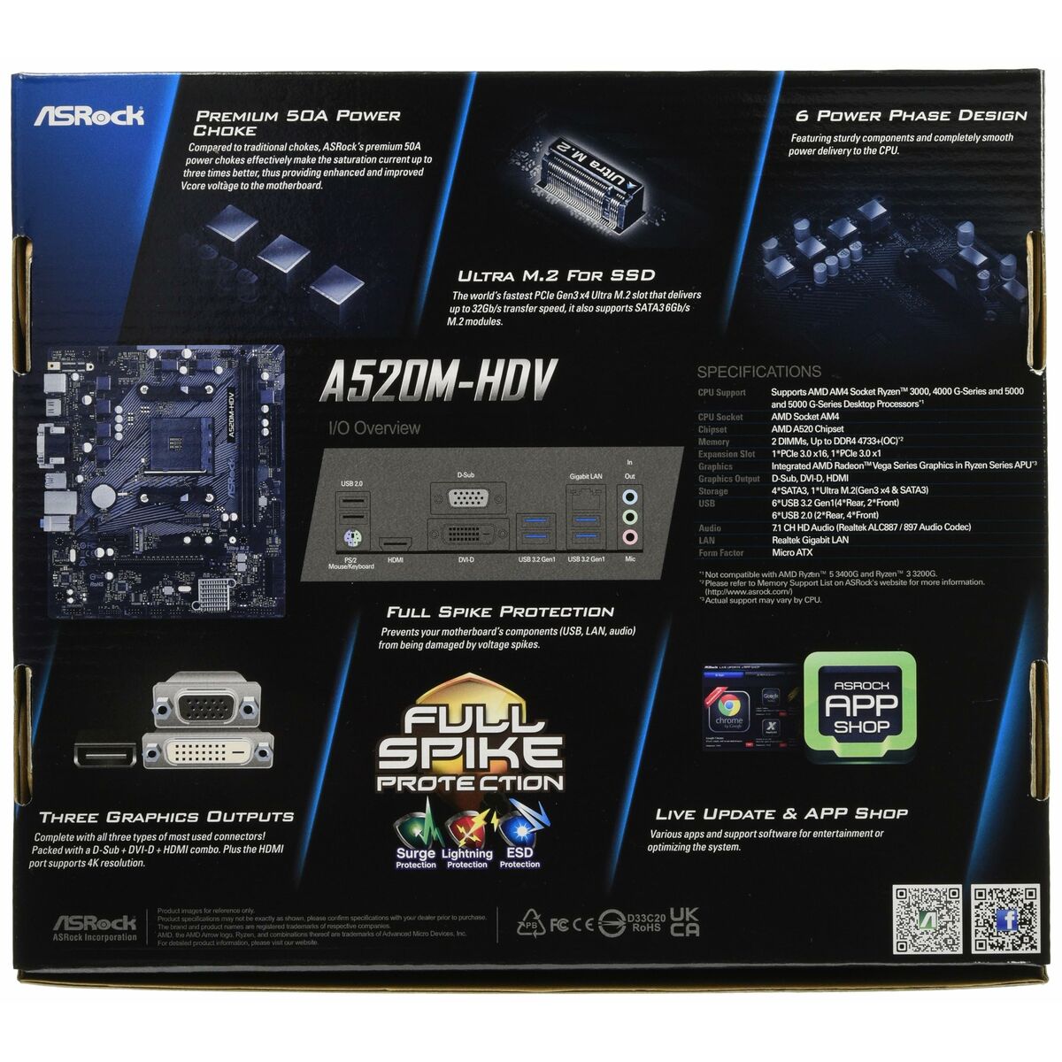 Scheda Madre ASRock A520M-HDV AMD AM4 10 S9124553_8