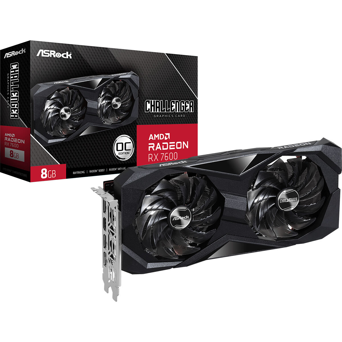 Scheda Grafica ASRock 90-GA41ZZ-00UANF AMD AMD Radeon RX 7600 GDDR6 2 S9128709_0