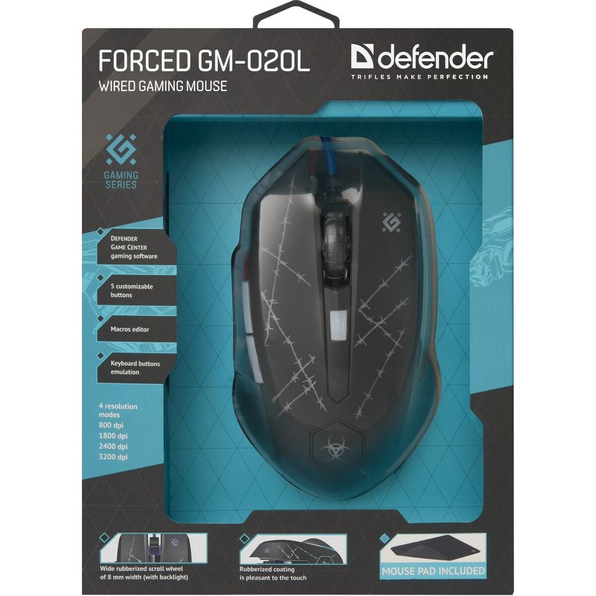 Mouse Ottico Mouse Ottico Defender 52020 Nero 3200 DPI 15 S91100086_13
