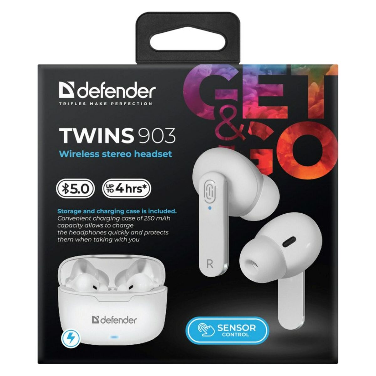 Auricolari in Ear Bluetooth Defender TWINS 903 Bianco Multicolore 5 S9104855_3