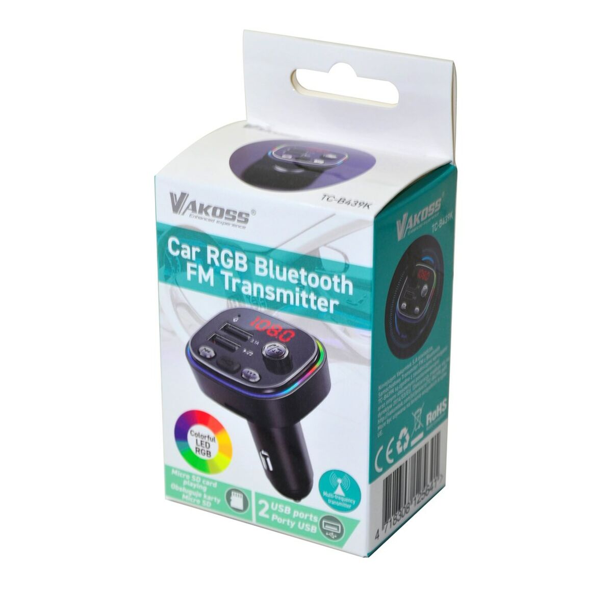 Lettore MP3 e Trasmettitore FM per Auto Vakoss TC-B439K 4 S9141042_2