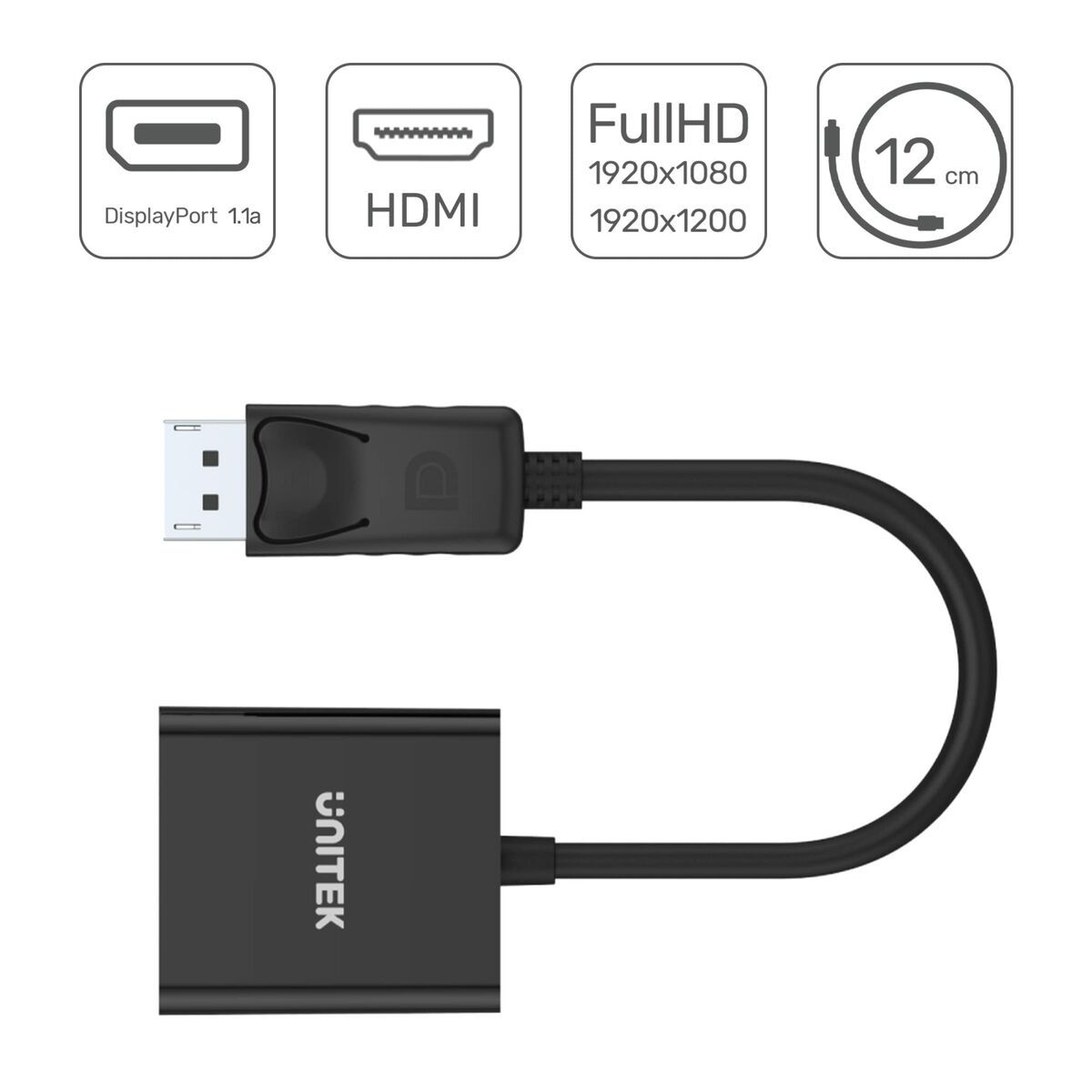 Adattatore DisplayPort con HDMI Unitek Y-5118DA Nero 7 S9115536_5