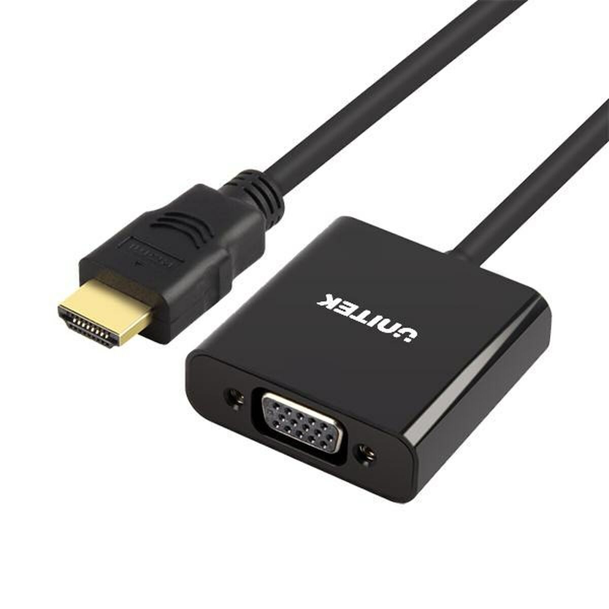 Adattatore HDMI con VGA con Audio Unitek Y-6333 Nero 2 S9115530_0