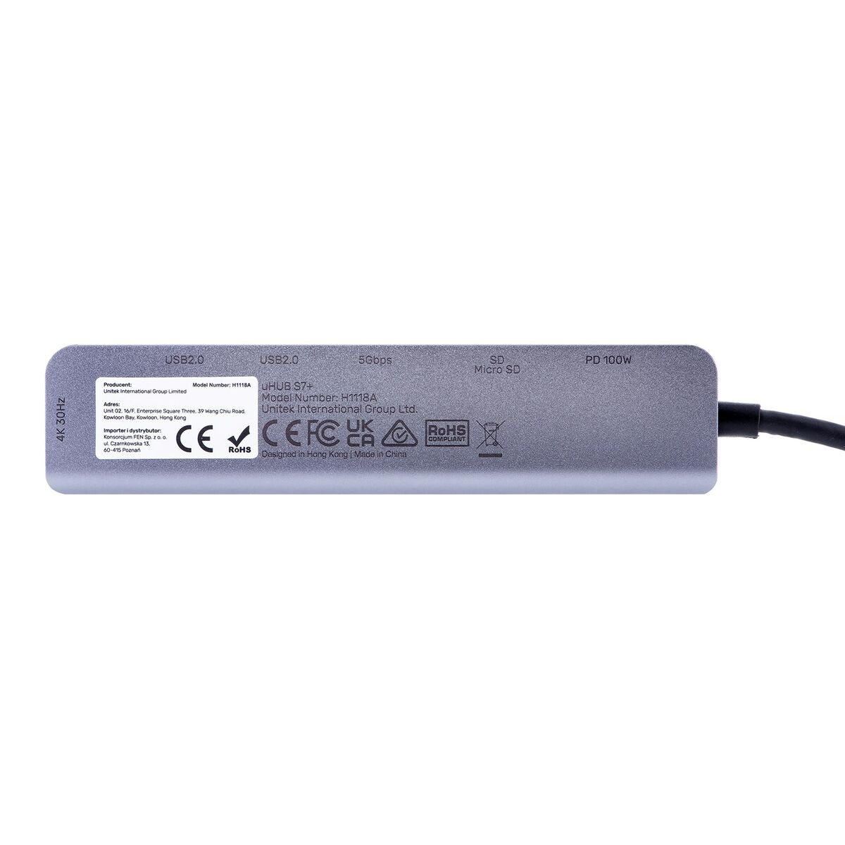 Hub USB Unitek H1118A 100 W 10 S9124414_8