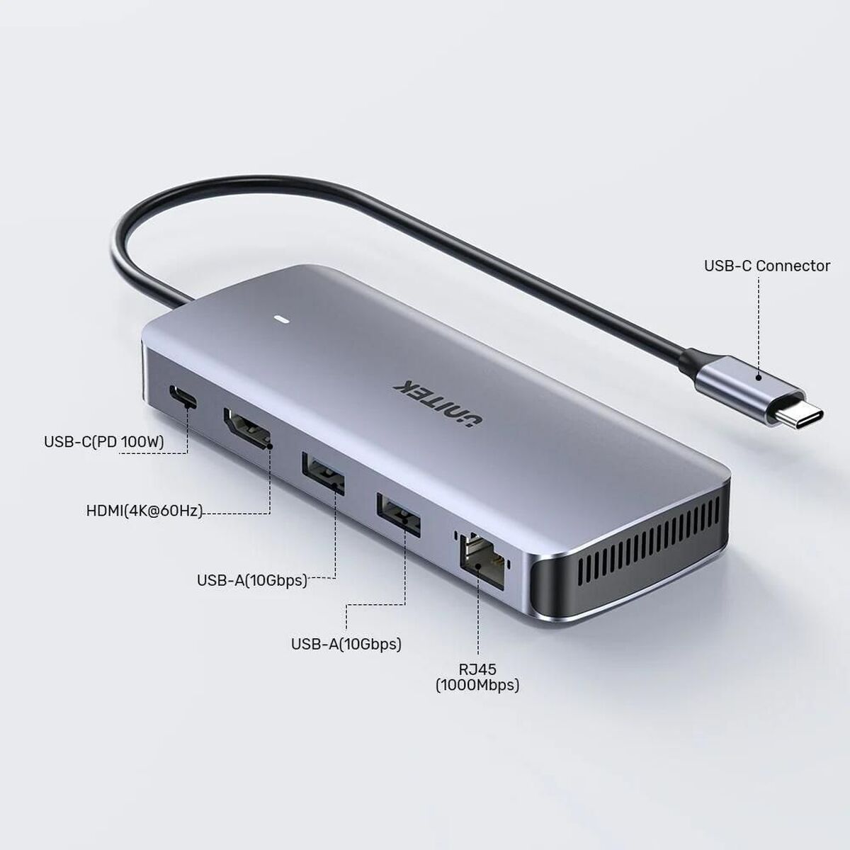 Hub USB Unitek D1120A01 100 W 5 S91105912_3