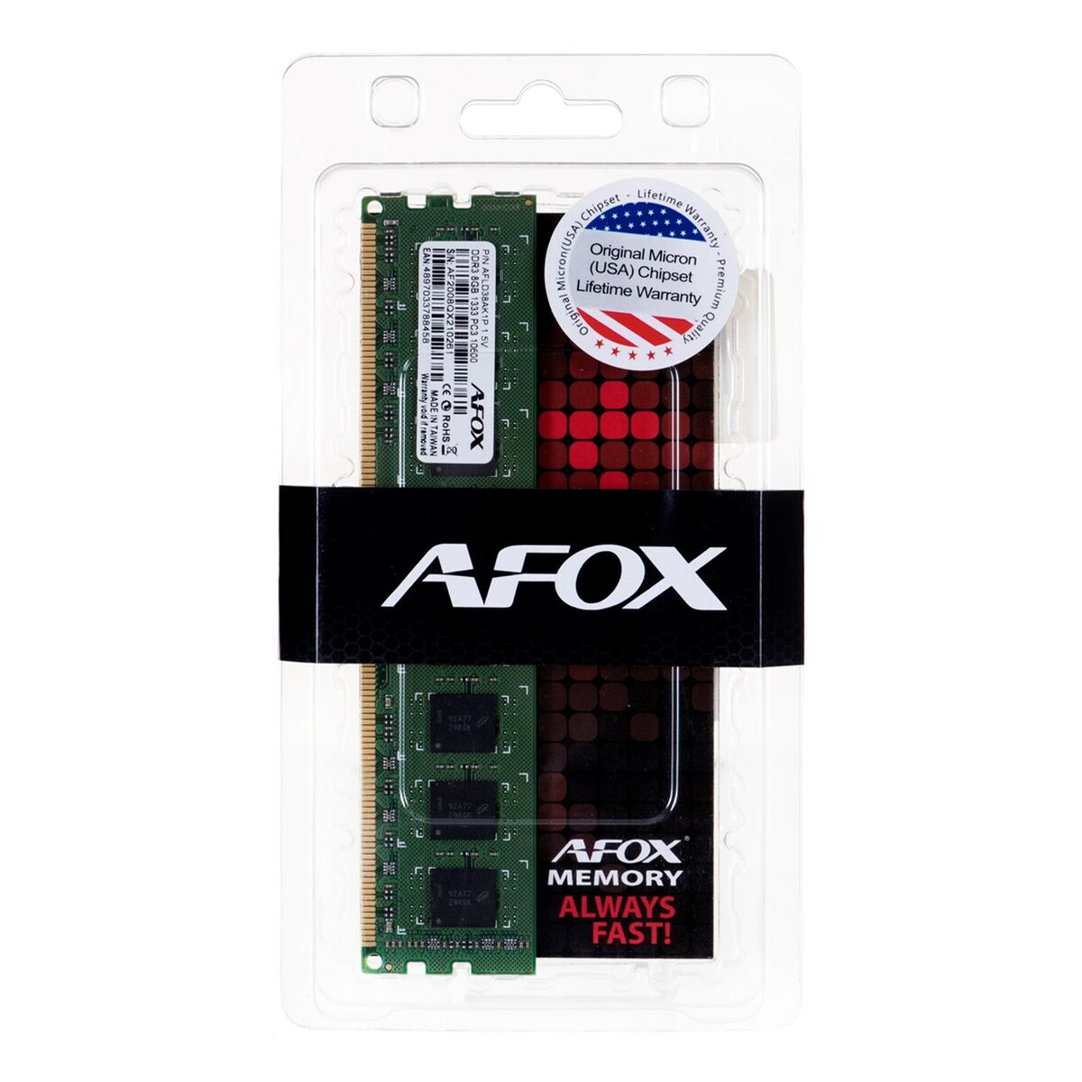 Memoria RAM Afox DDR3 1333 UDIMM CL9 8 GB 2 S9132197_0