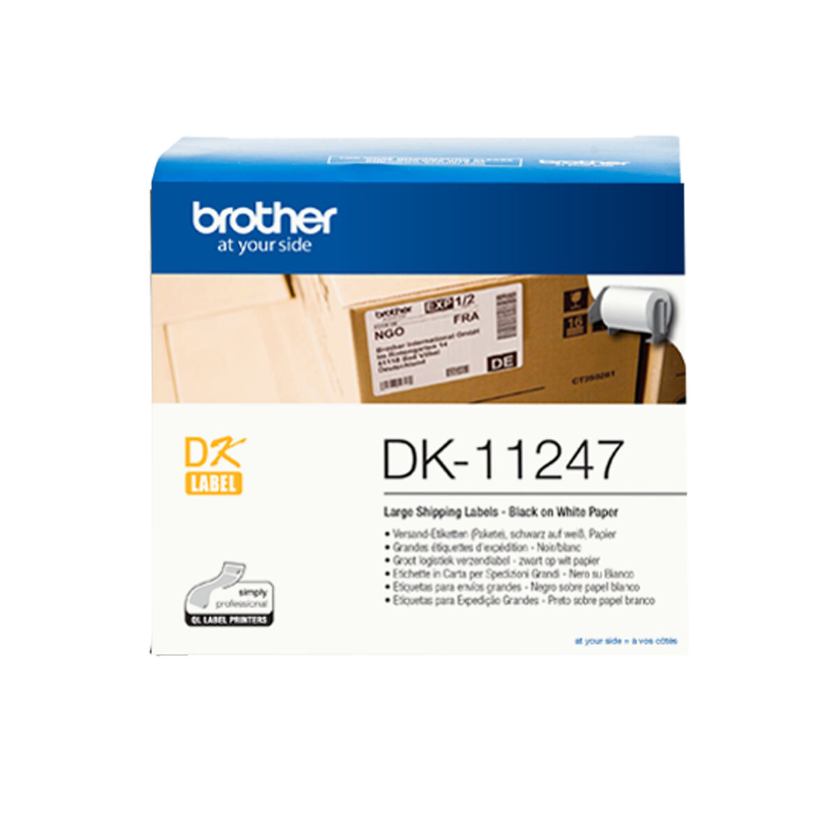 Etichette per Stampante Brother DK-11247 Bianco Nero/Bianco Carta 2 M0502912_0