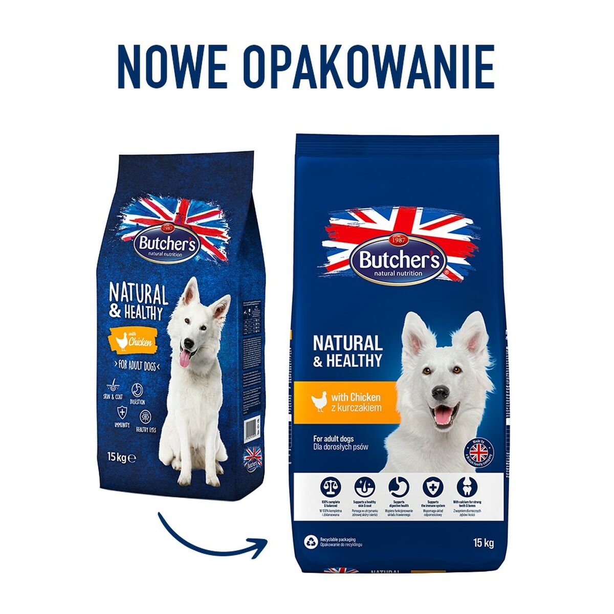 mangime Butcher's Natural & Healthy Adulto Pollo 15 kg 3 S9109912_1