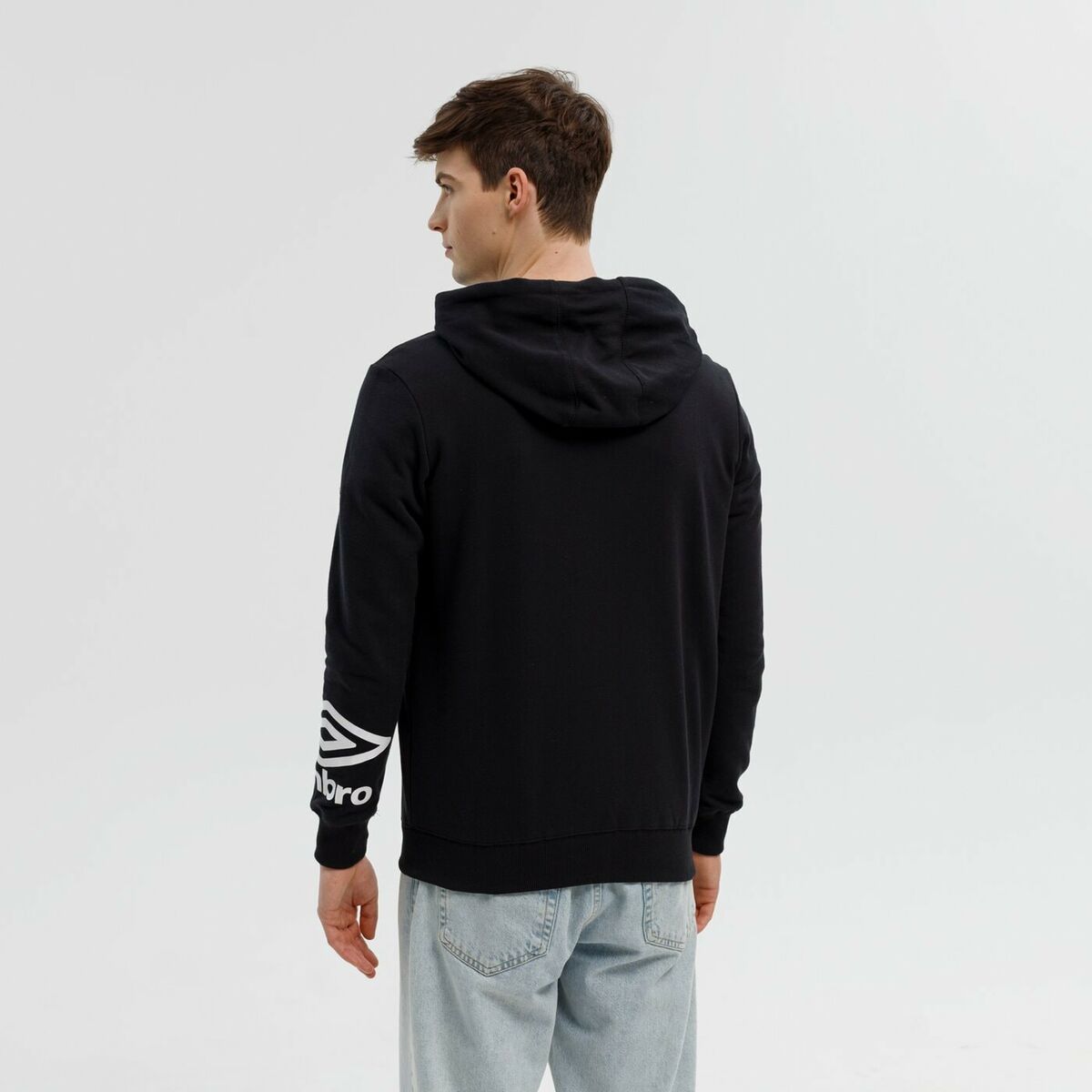 Felpa con Cappuccio Uomo FW TERRACE ZIP HOODIE Umbro 66063U 060 Nero 3 S2022759_1