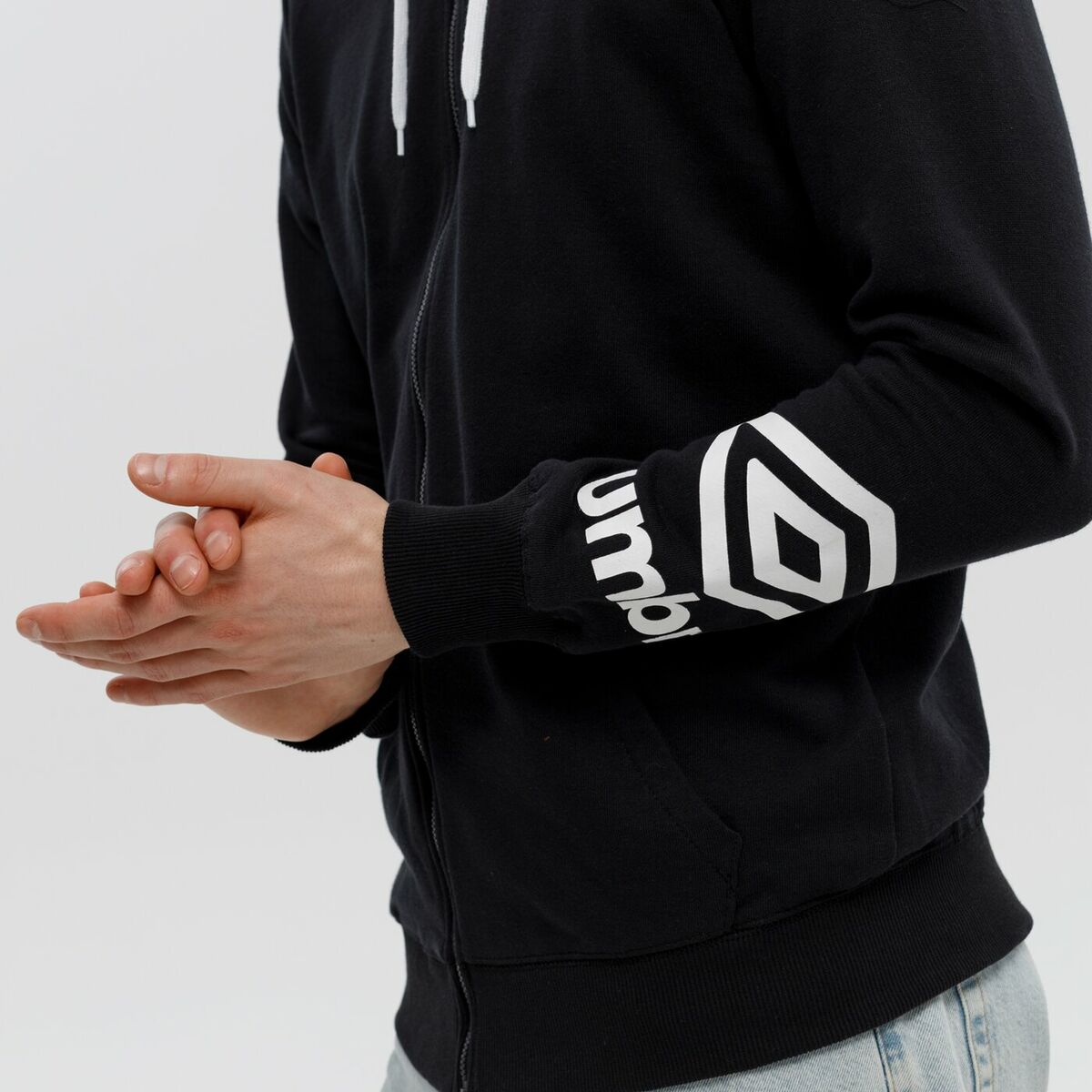 Felpa con Cappuccio Uomo FW TERRACE ZIP HOODIE Umbro 66063U 060 Nero 4 S2022759_2
