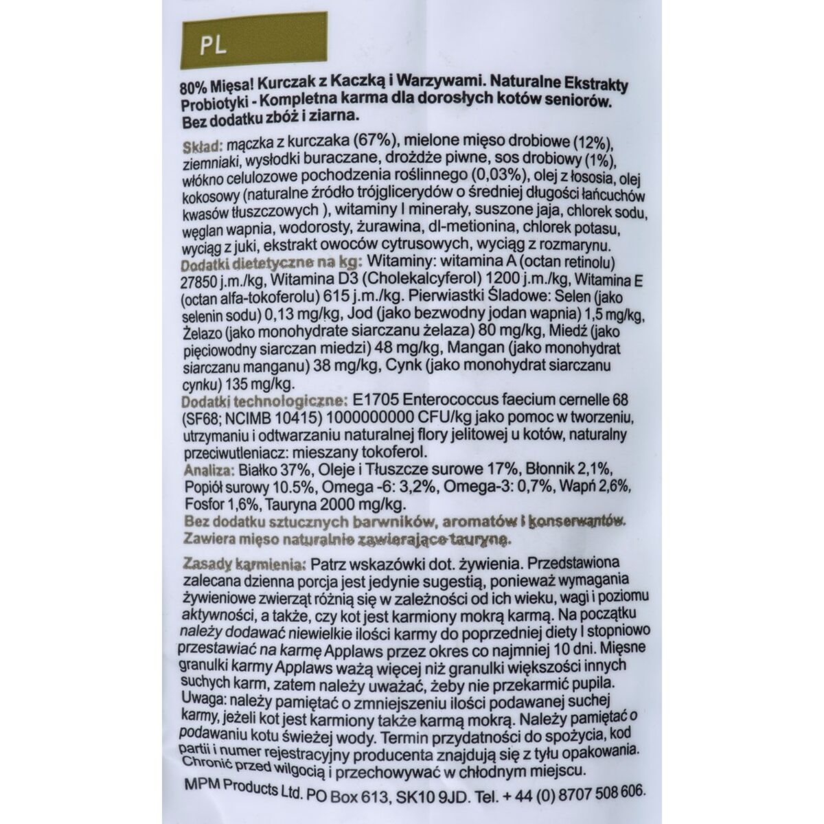Cibo per gatti Applaws Senior Anziano Pollo 7,5 kg 3 S9109687_1