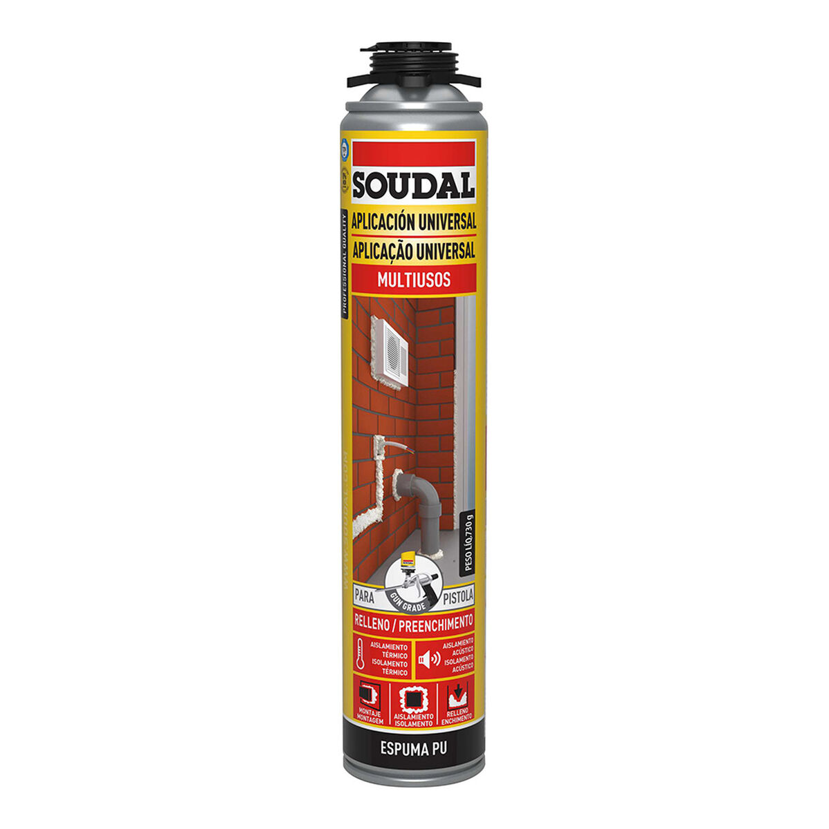 Schiuma Soudal Classic 115798 Poliuretano Pistola Beige 750 ml 2 S7907535_0
