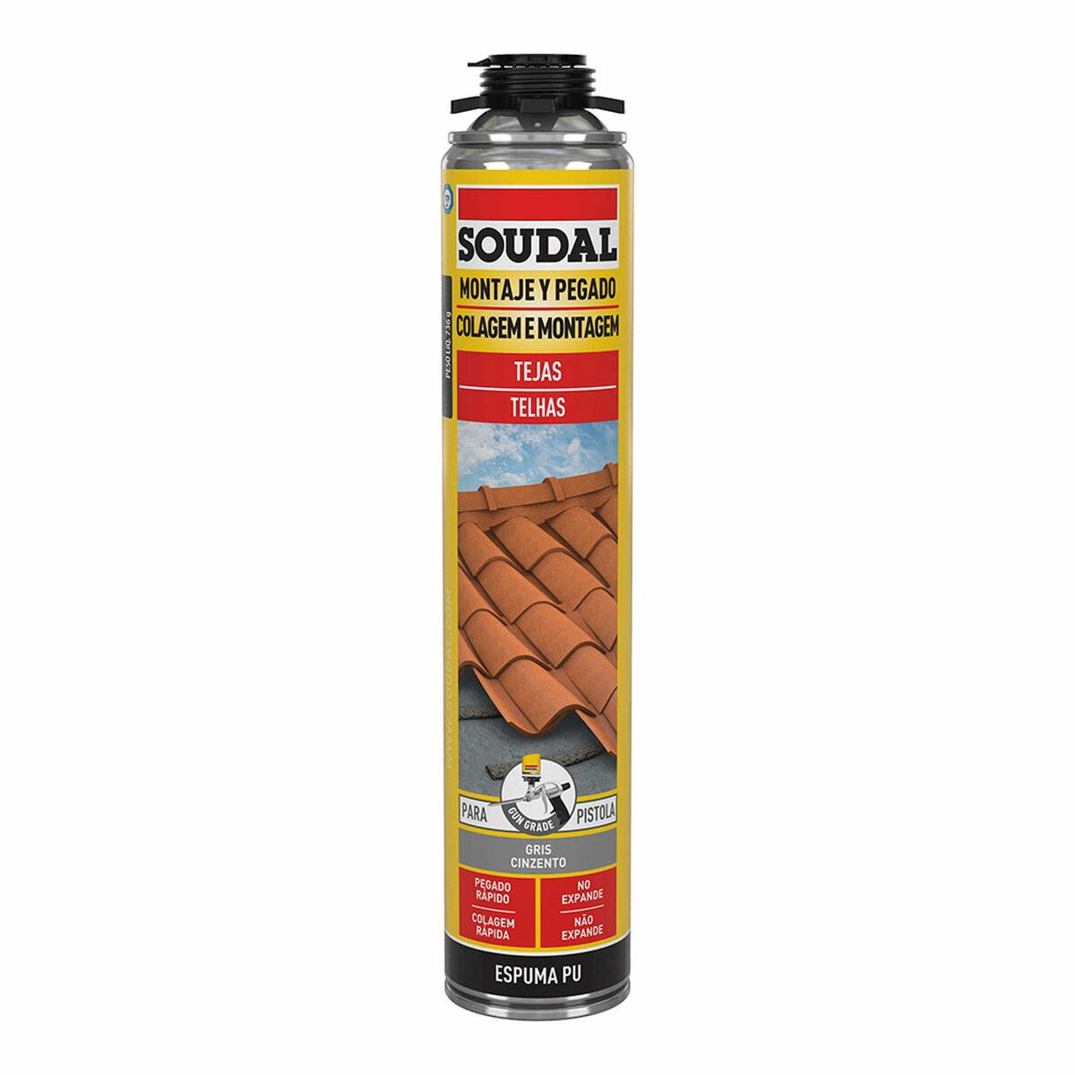 Schiuma Soudal Poliuretano Pistola Tetto Grigio 750 ml 2 S7912994_0