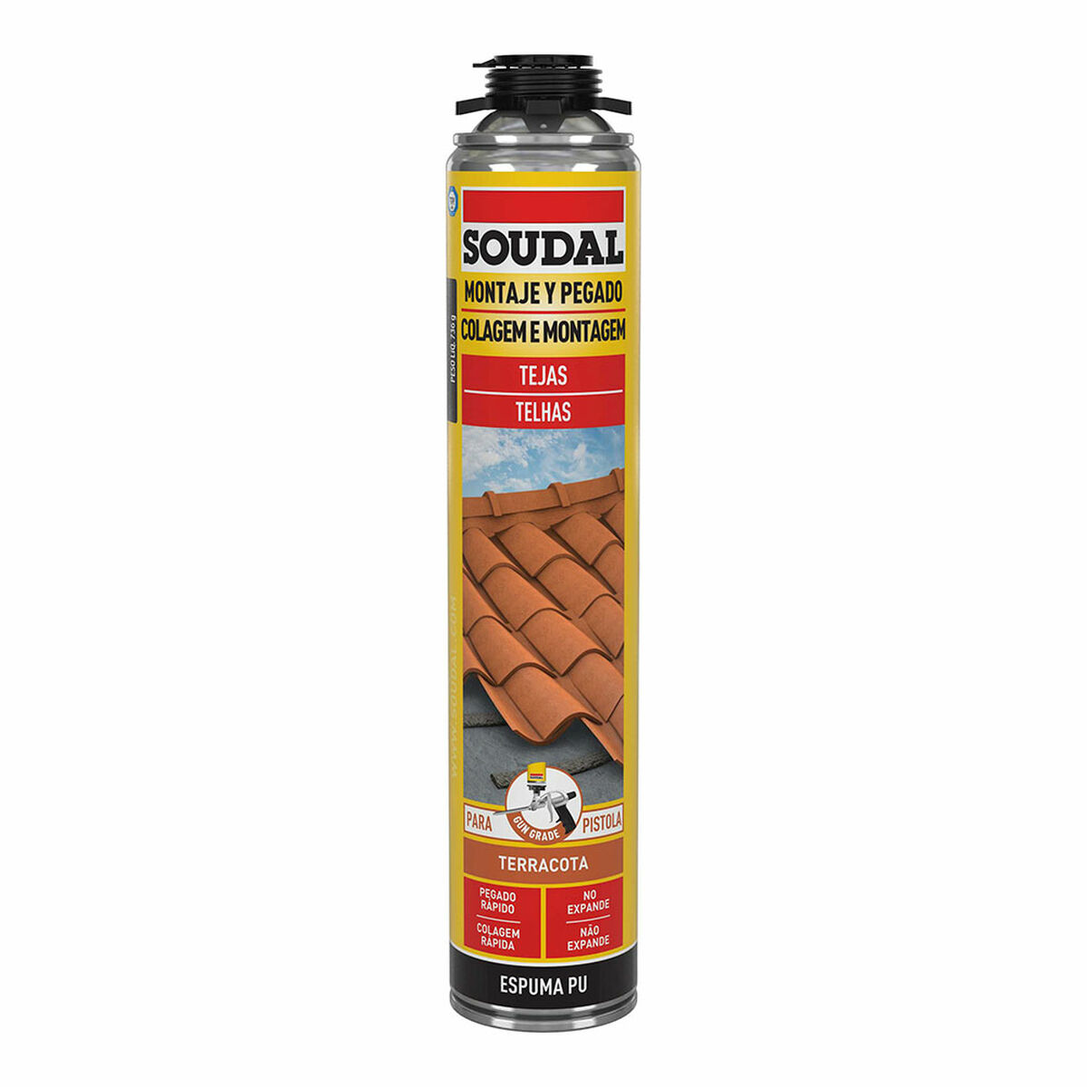 Schiuma Soudal Poliuretano Pistola Tetto Rosso 750 ml 2 S7912996_0