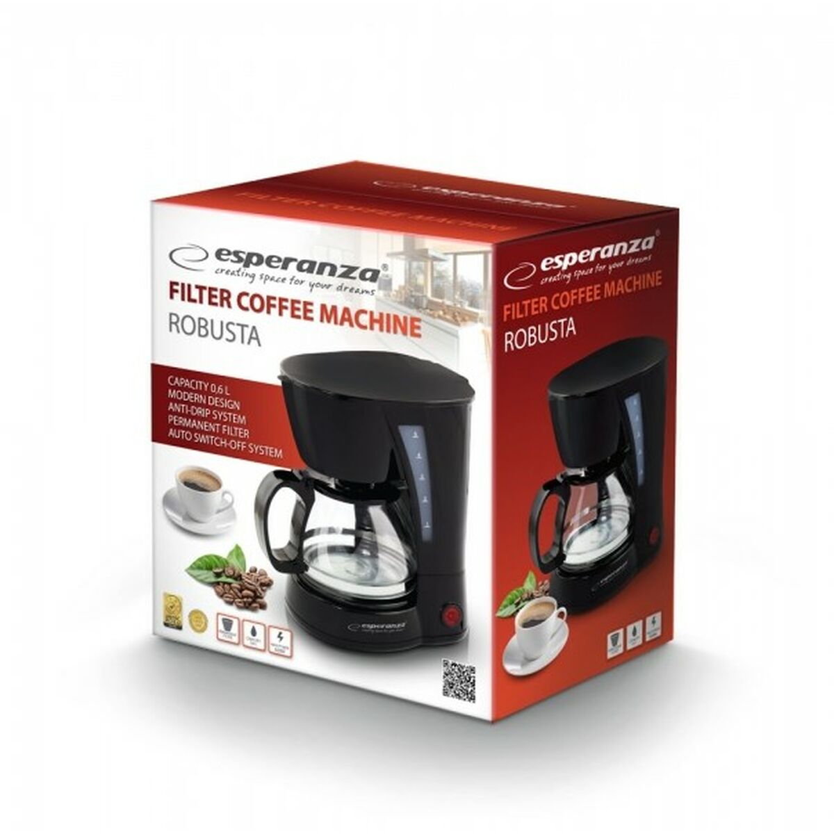 Caffettiera Elettrica Esperanza EKC006 Nero 650 W 0,6 L 3 S9102349_1