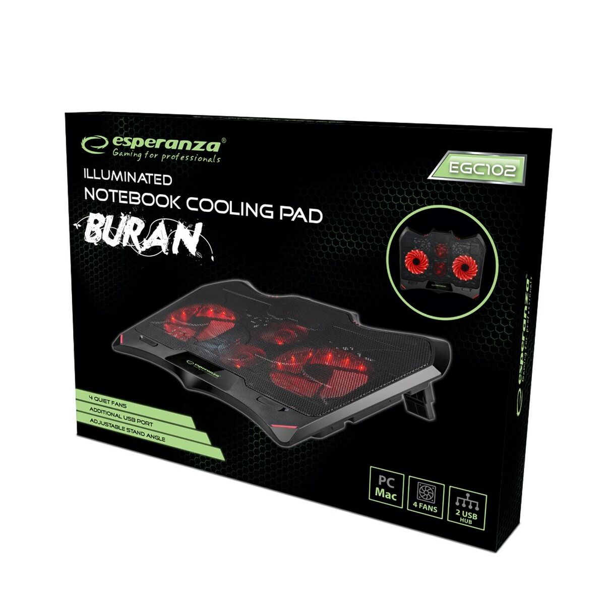 Base di Raffreddamento per PC Portatile Esperanza EGC102 5 S9106614_3