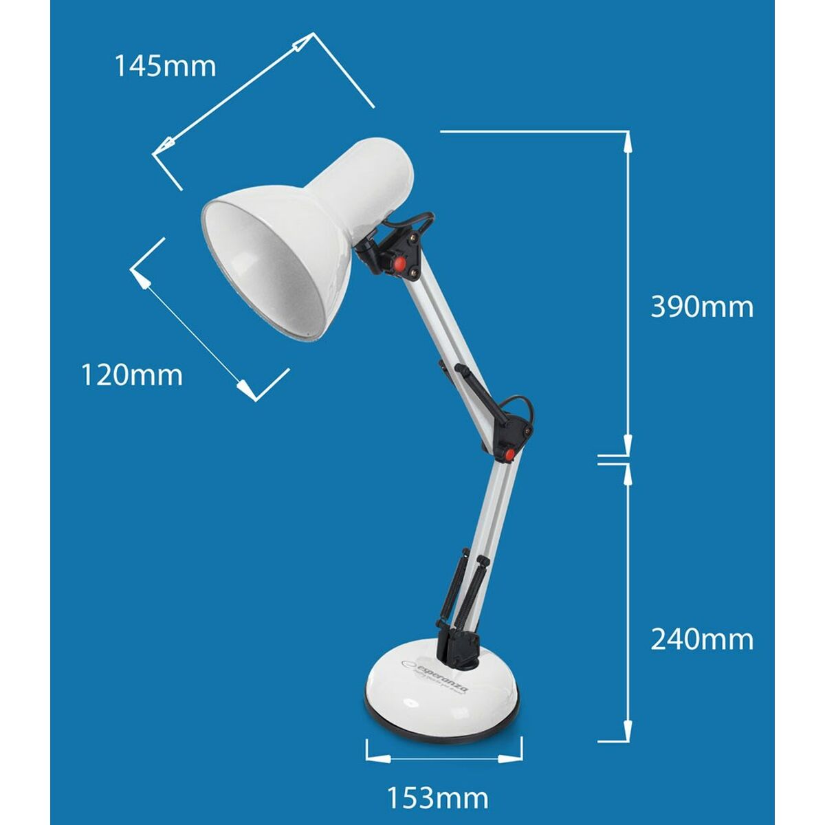 Lampada da scrivania Esperanza ELD112K Nero Plastica 12 W 5 S9121751_3