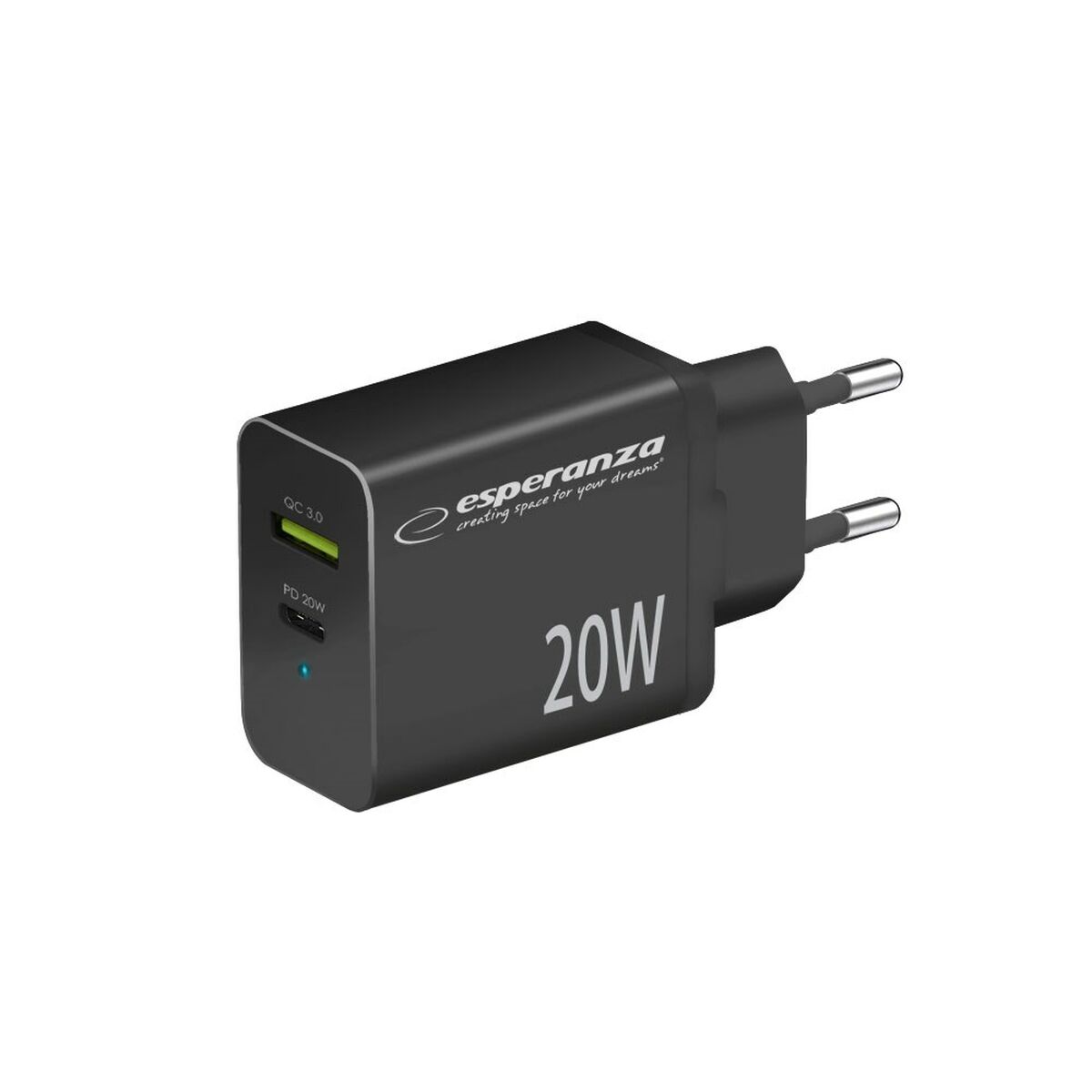 Caricabatterie da Parete Esperanza EZC105K Nero 2 S91105124_0