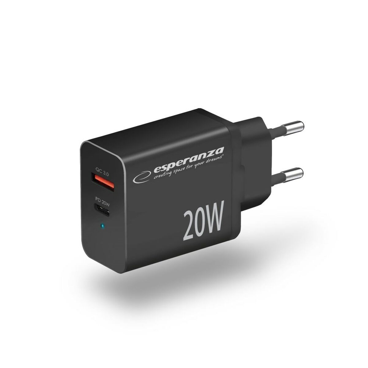Caricabatterie da Parete Esperanza EZC105K Nero 3 S91105124_1