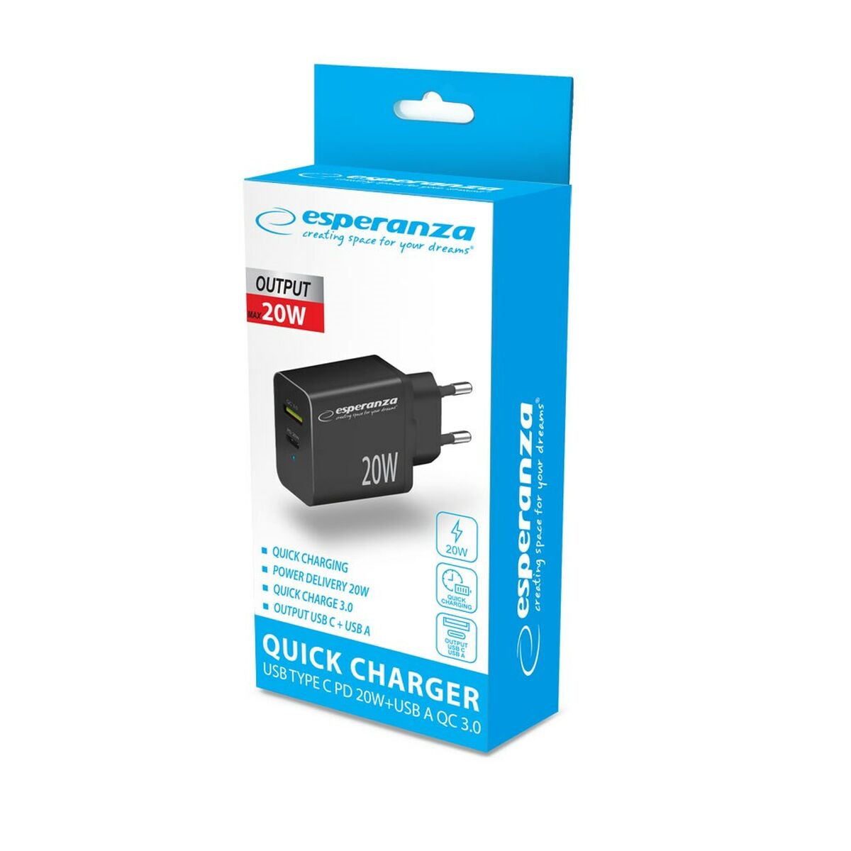Caricabatterie da Parete Esperanza EZC105K Nero 6 S91105124_4
