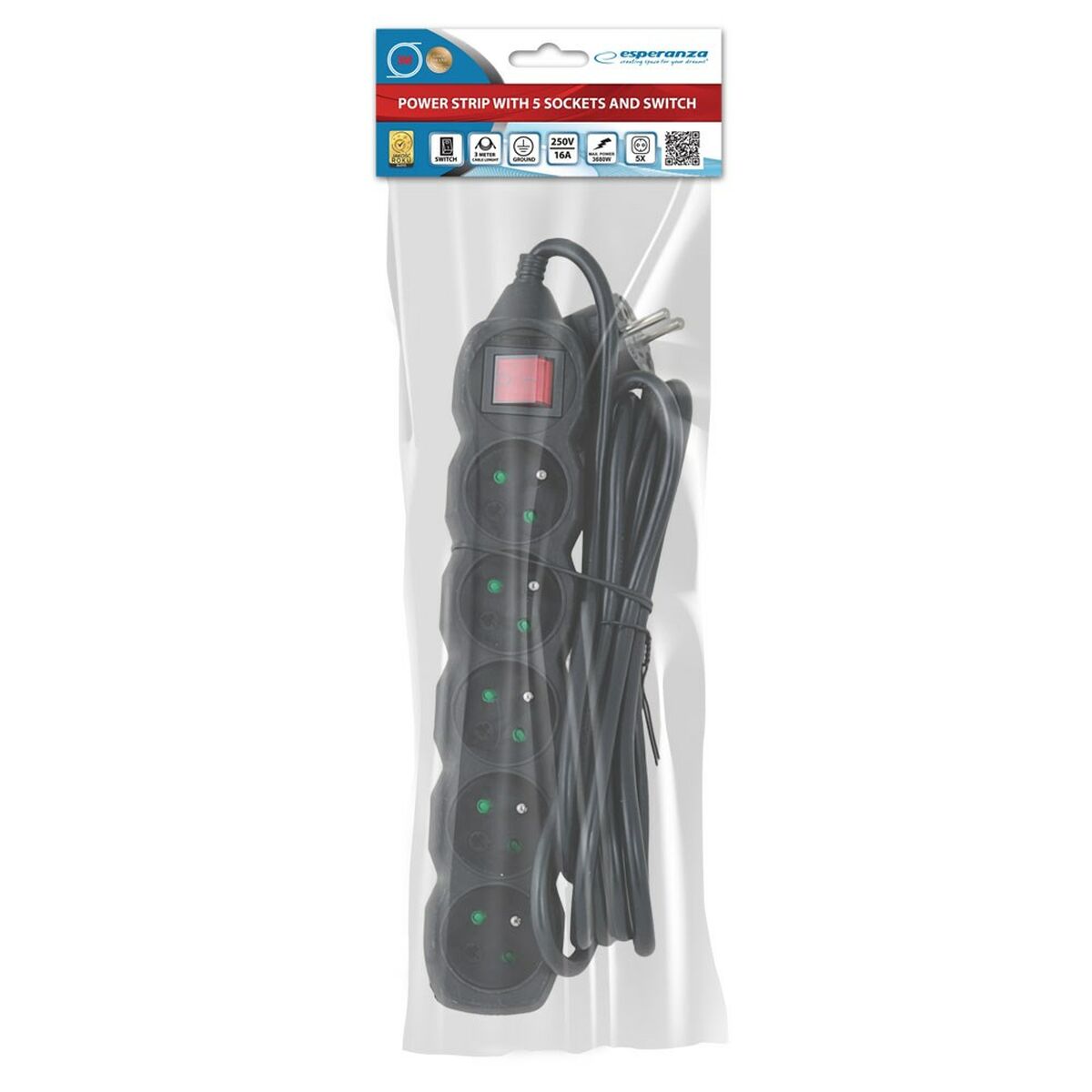 Ciabatta Multipresa Esperanza ELK215K (3 m) 5 S91109580_3