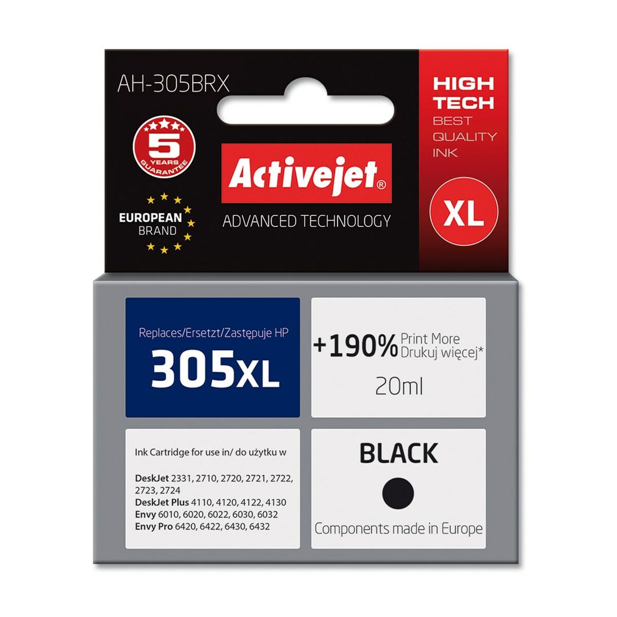 Cartuccia ad Inchiostro Originale Activejet AH-305BRX Nero 2 S9112686_0