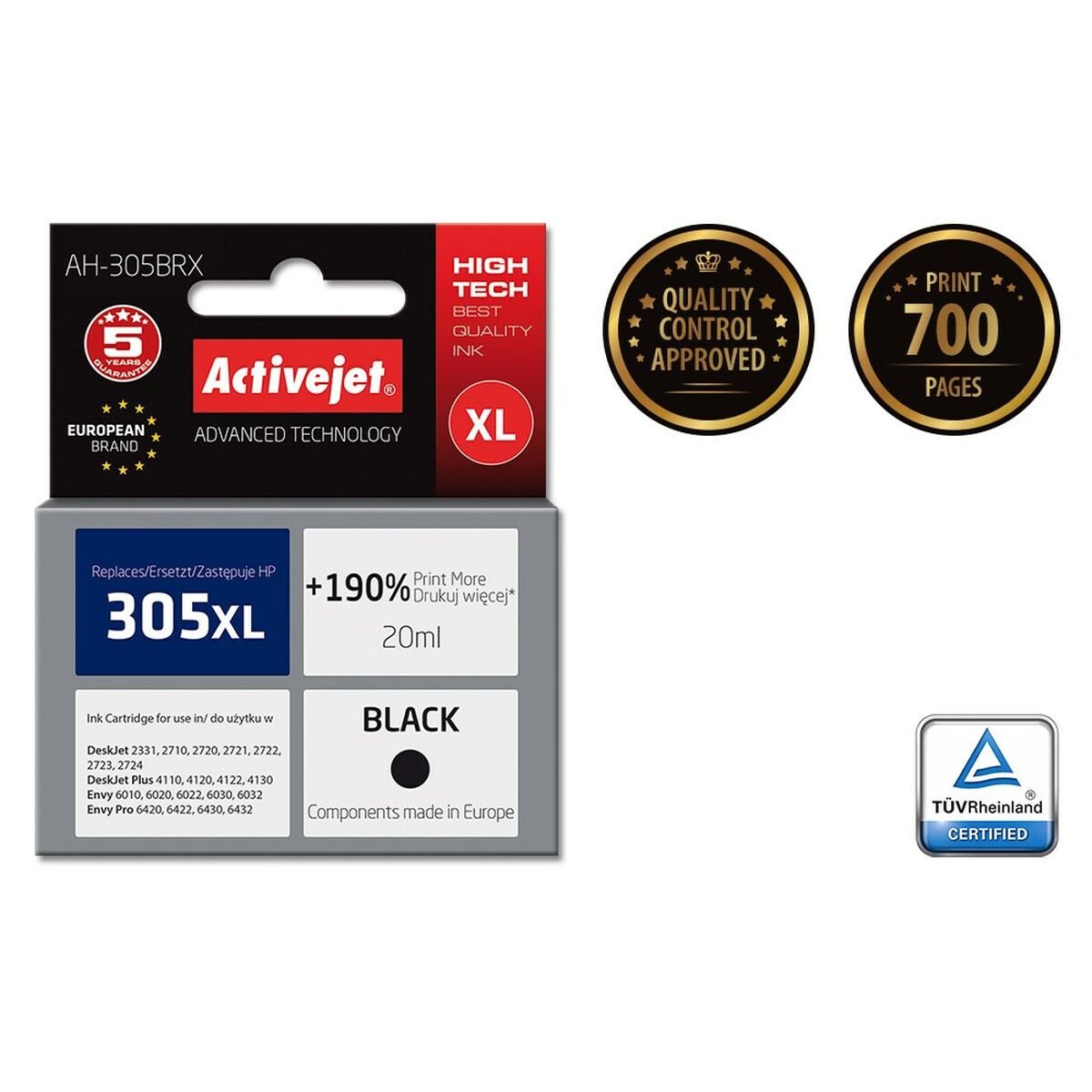Cartuccia ad Inchiostro Originale Activejet AH-305BRX Nero 3 S9112686_1
