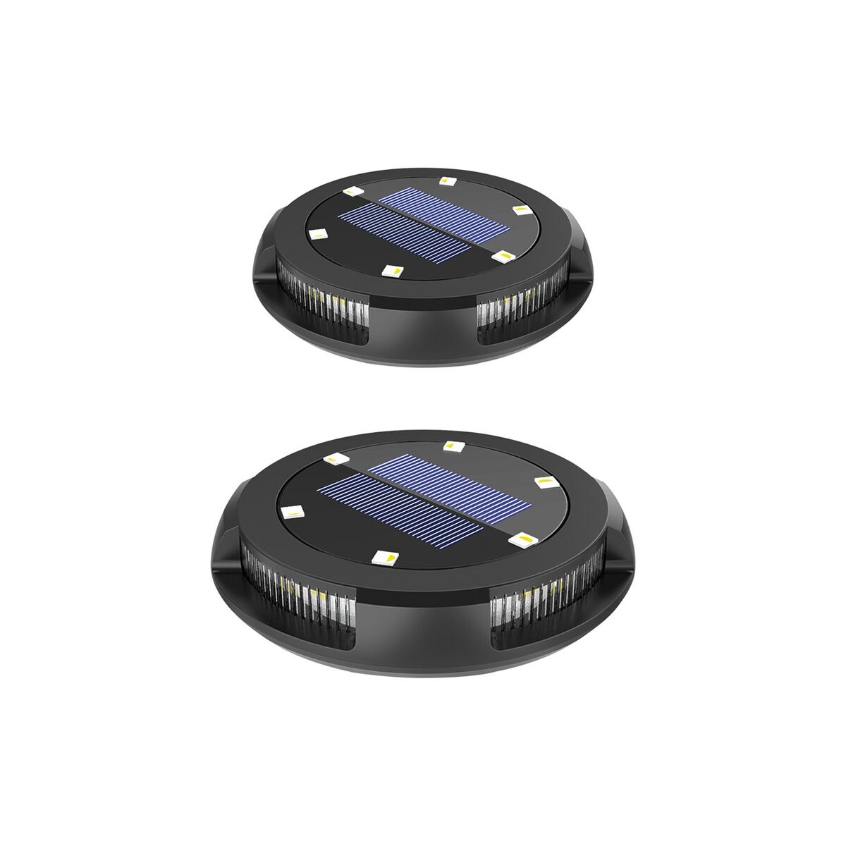 Lampada ad energia solare Activejet AJE-LARIX DP Nero RGB 11 x 14,5 x 11 cm (2 Unità) 4 S9142847_2