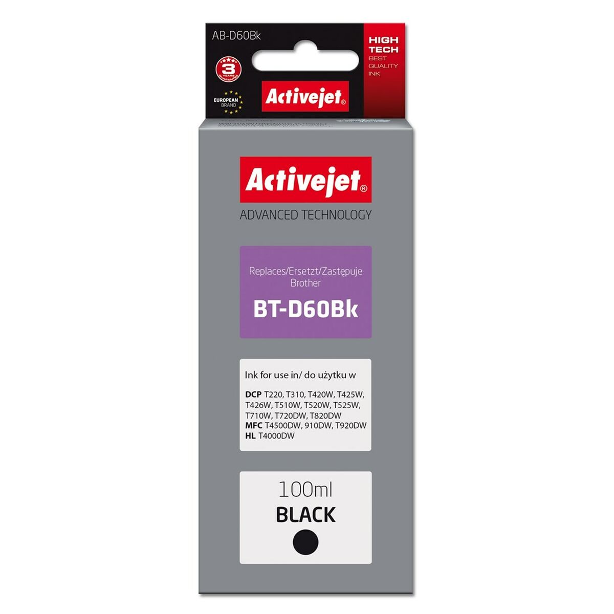Cartuccia d'inchiostro compatibile Activejet BT-D60Bk Nero 2 S9137220_0