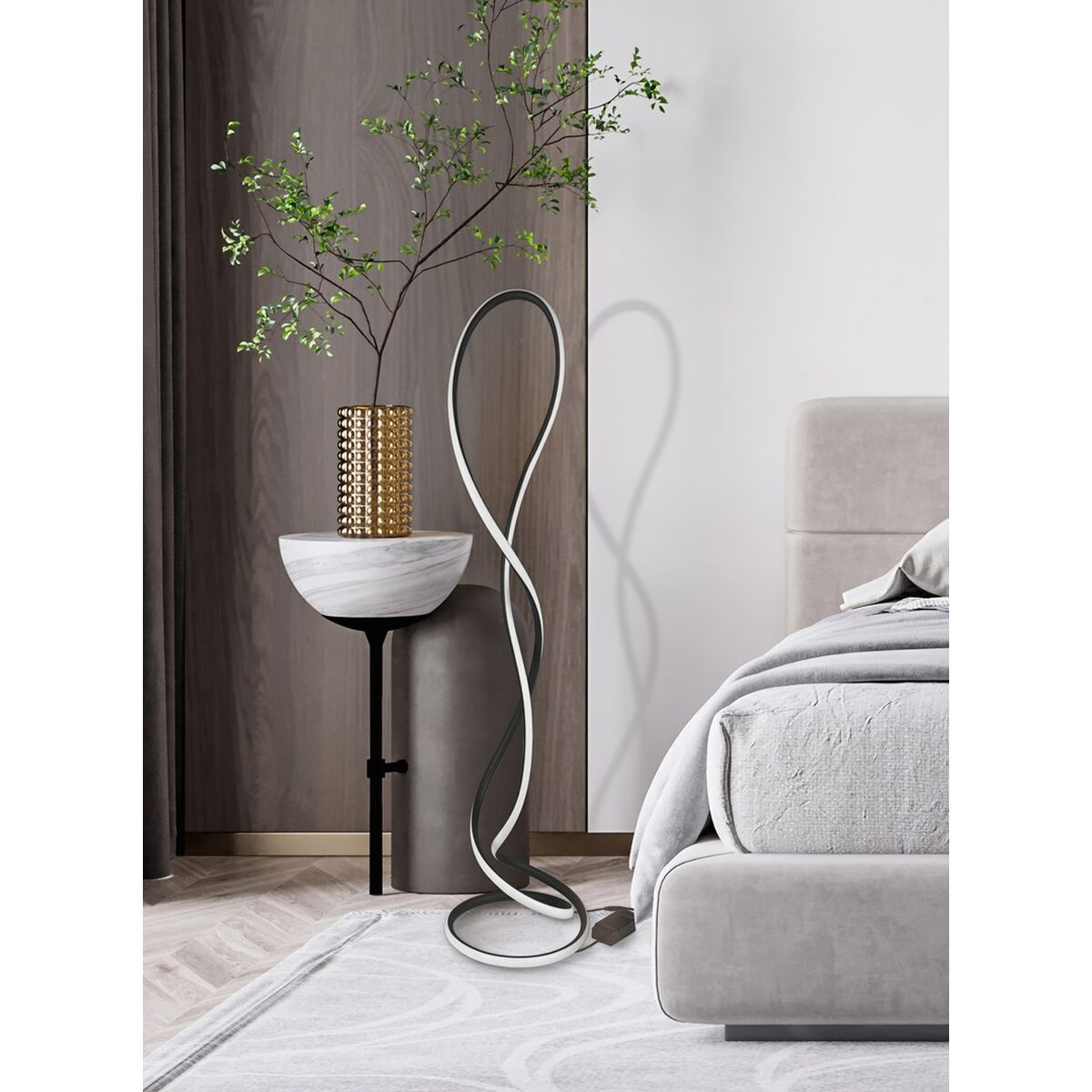 Lampada da Terra Activejet AJE-LARO LP Nero 76 W 220-240 V (1 Pezzi) 4 S91105995_2