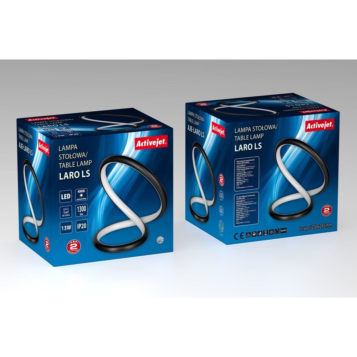 Lampada da tavolo Activejet AJE-LARO LS Nero 8 S91105996_6