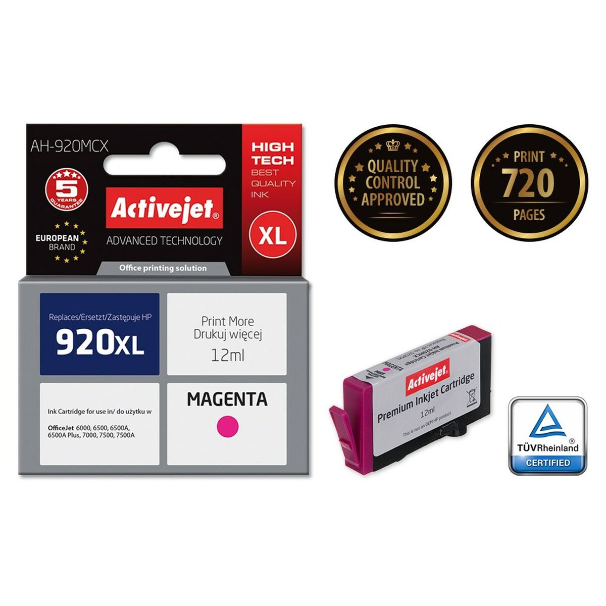 Cartuccia ad Inchiostro Originale Activejet AH-920MCX Magenta 3 S9112620_1