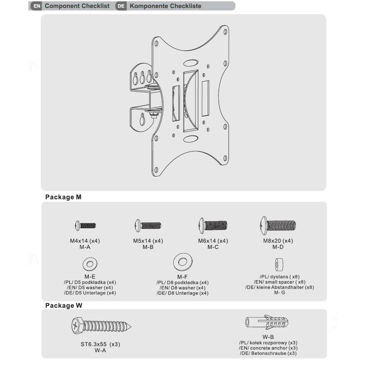 Supporto da Tavolo per Schermo MacLean MC-501B 23" 42" 4 S91104629_2