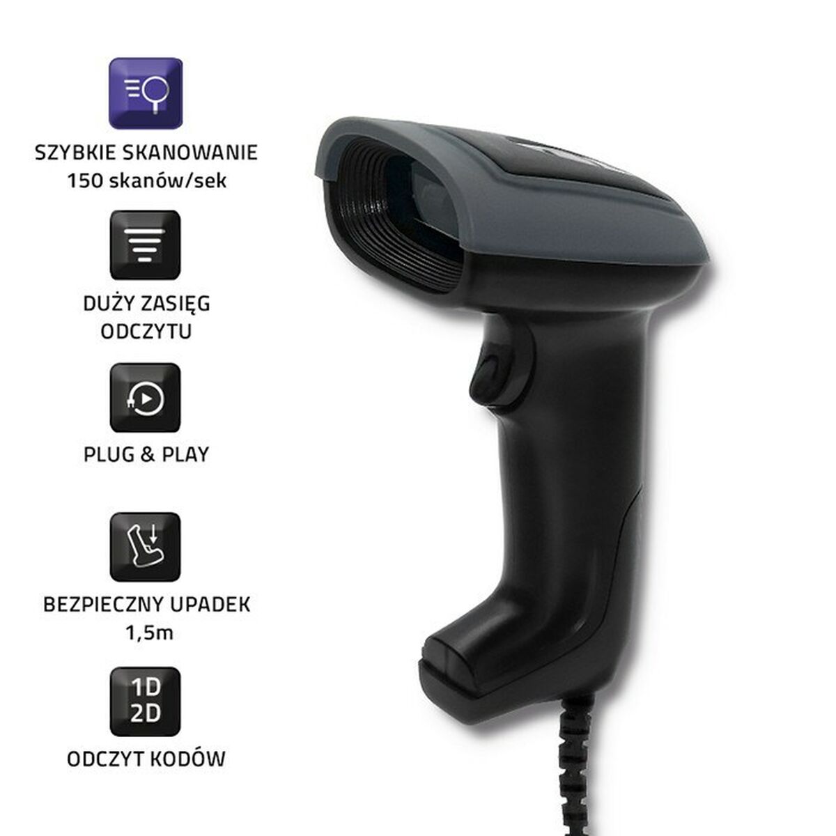 Lettore Codici a Barre Qoltec 50863 6 S9128479_4