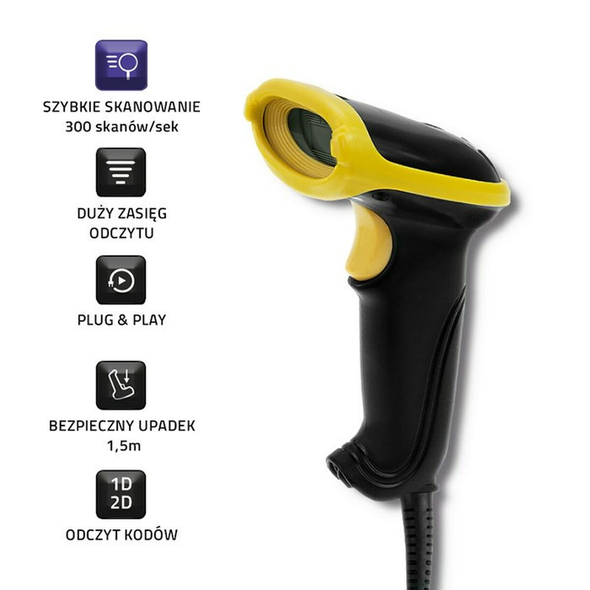 Lettore Codici a Barre Qoltec 50867 7 S9128481_5