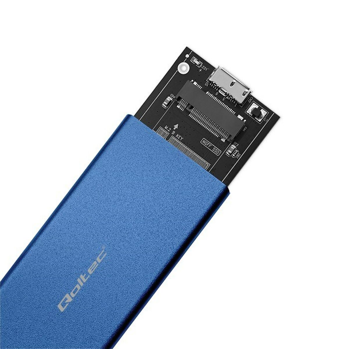 Scatola Esterna Qoltec 51832 Azzurro 6 S91111901_4