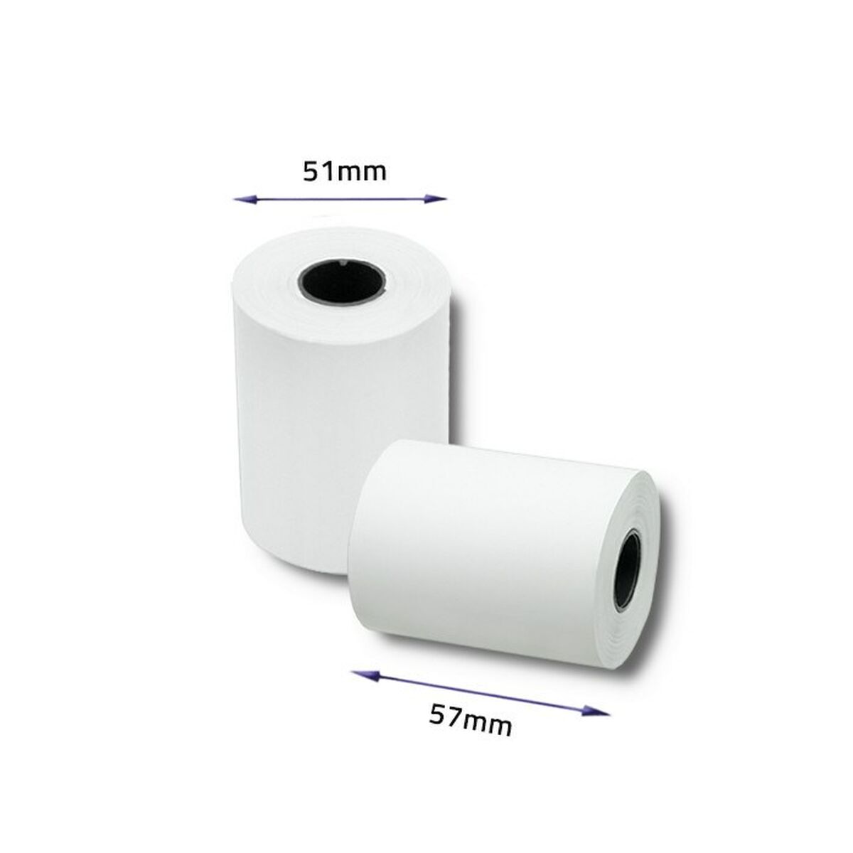 Rotolo di Carta Termica Qoltec 51895 10 Unità Bianco 57 mm 30 m 4 S9138098_2