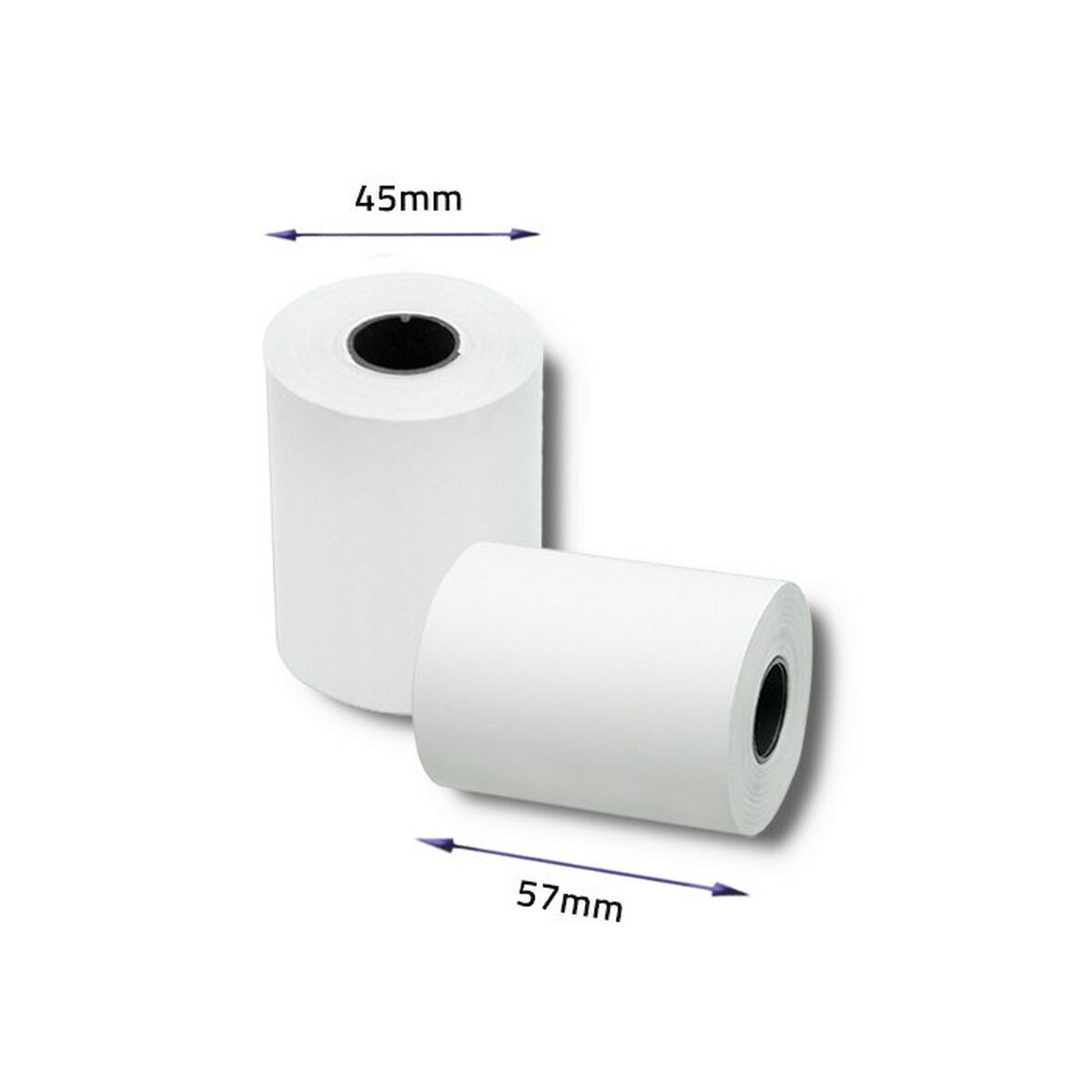 Rotolo di Carta Termica Qoltec 51896 10 Unità Bianco 57 mm 20 m 4 S9138099_2