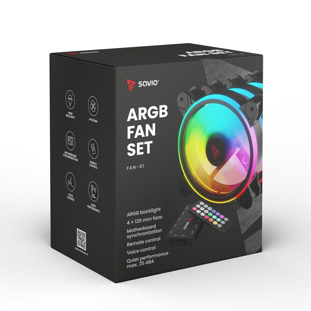 Ventola da Case Savio FAN-01 ARGB Ø 12 cm 9 S9132129_7