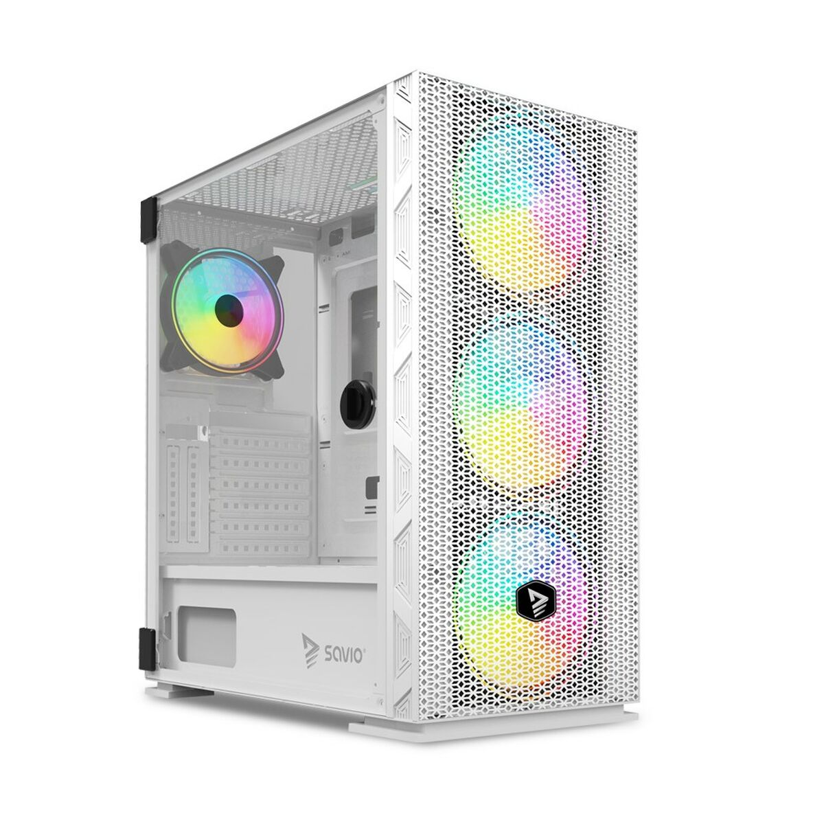 Case computer desktop ATX Savio RAPTOR WHITE X1 Nero Multicolore 2 S9132196_0