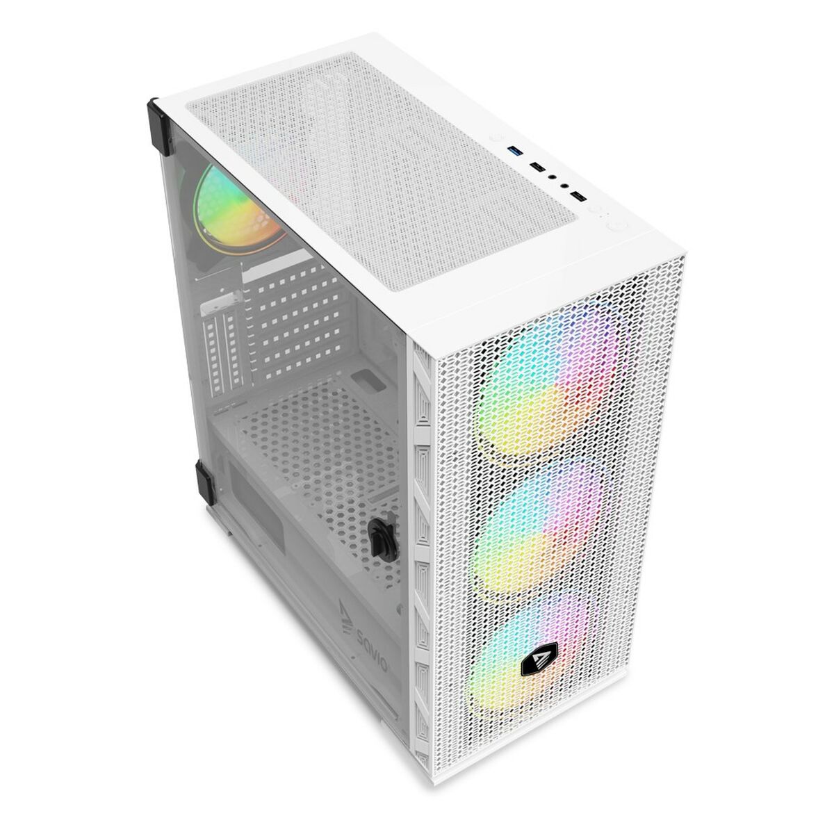 Case computer desktop ATX Savio RAPTOR WHITE X1 Nero Multicolore 6 S9132196_4