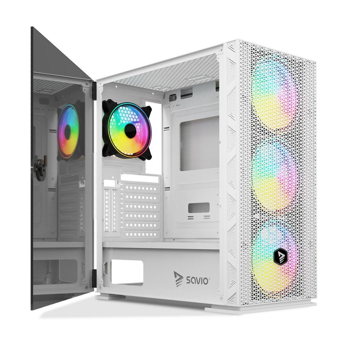Case computer desktop ATX Savio RAPTOR WHITE X1 Nero Multicolore 8 S9132196_6